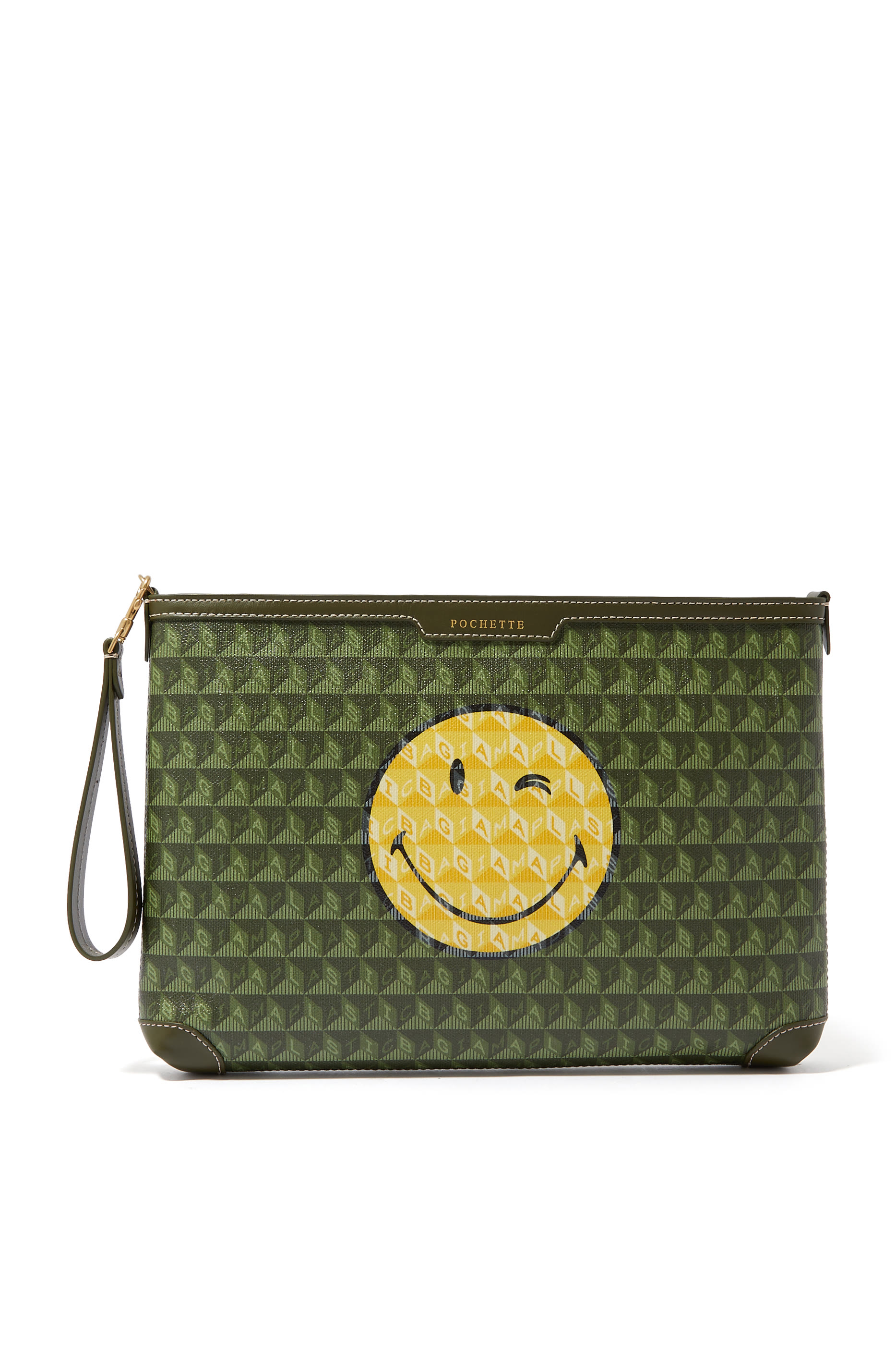 حقيبة صغيرة آي ام ايه بلاستيك باج بطبعة وجه بغمزة