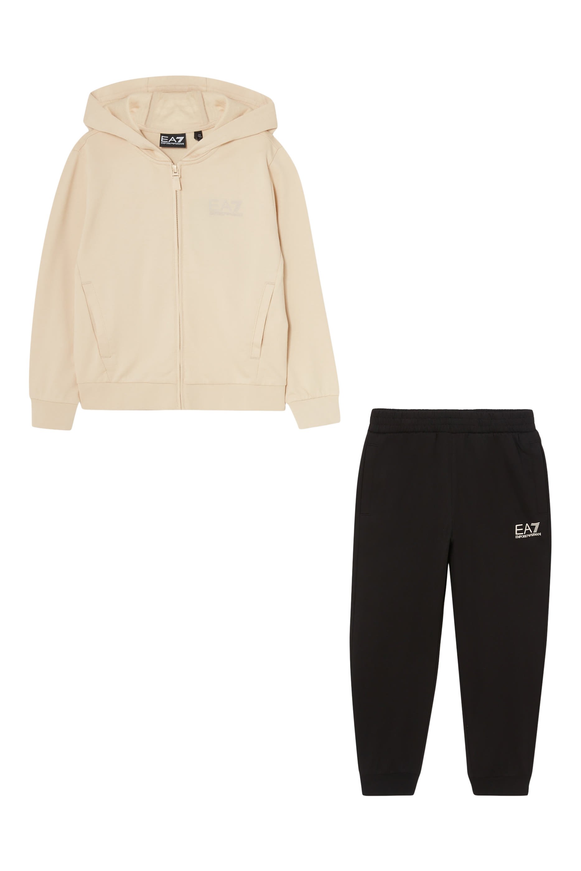 طقم بدلة هودي رياضي بشعار الماركة للأطفال