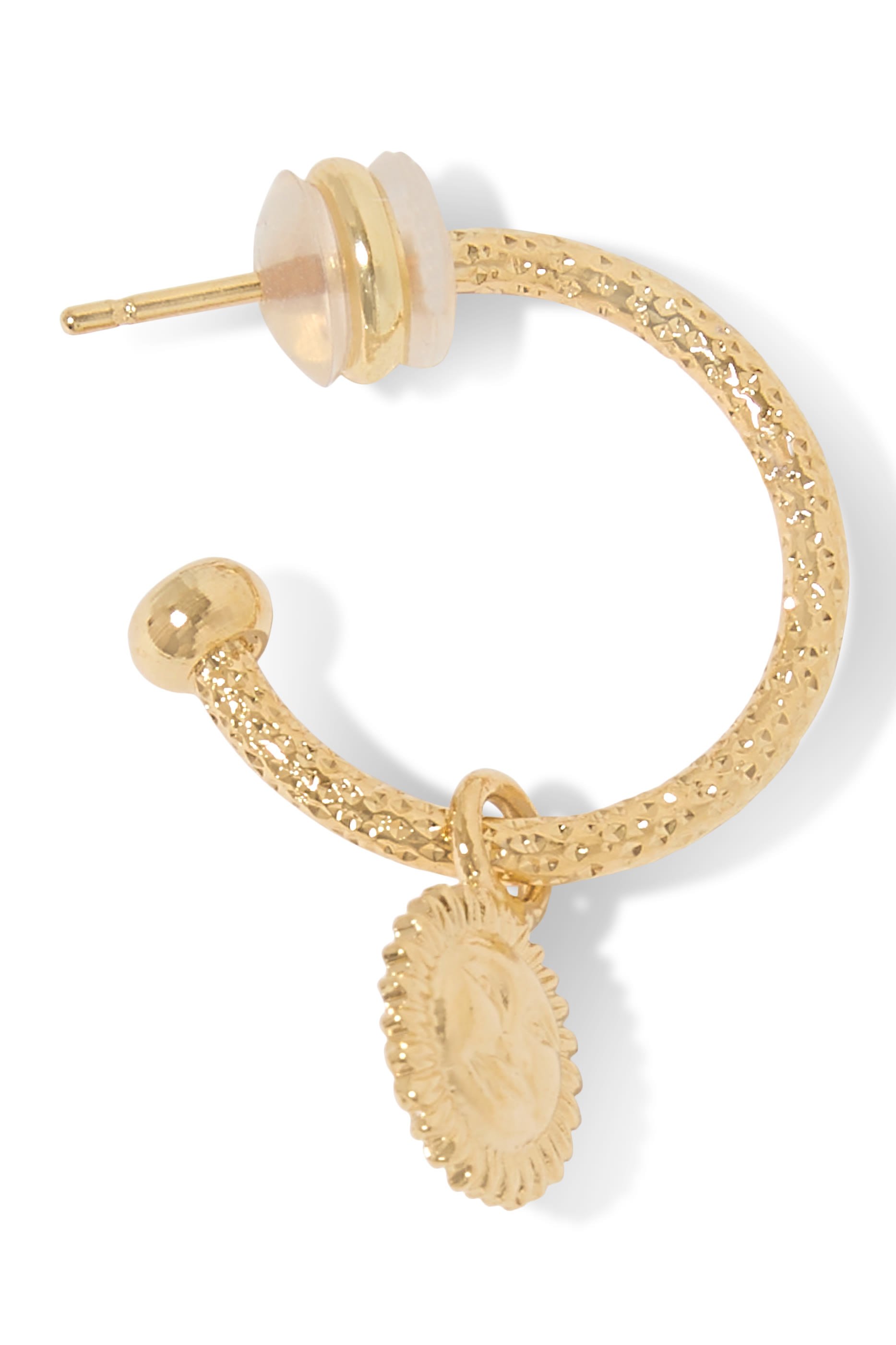 أقراط دائرية أبولو مطلية بذهب عيار 18