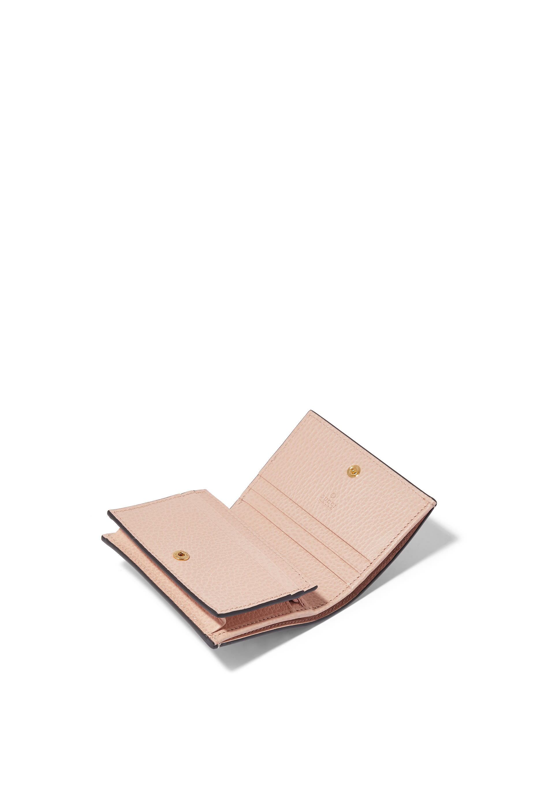 حافظة بطاقات جلد وقماش قنب سوبريم بنقشة حرفي شعار الماركة