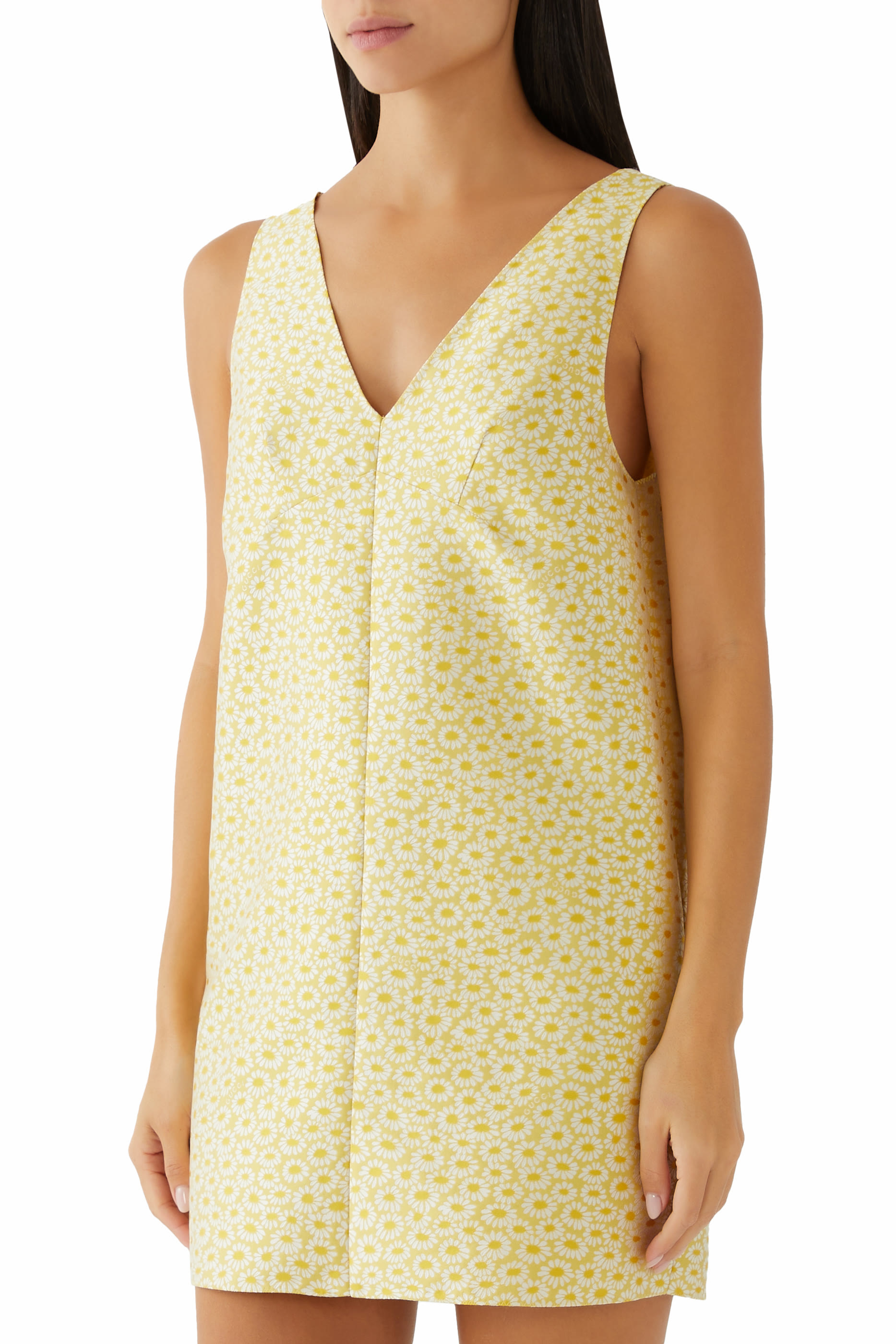 فستان بنقشة زهور جاكار مزيج حرير