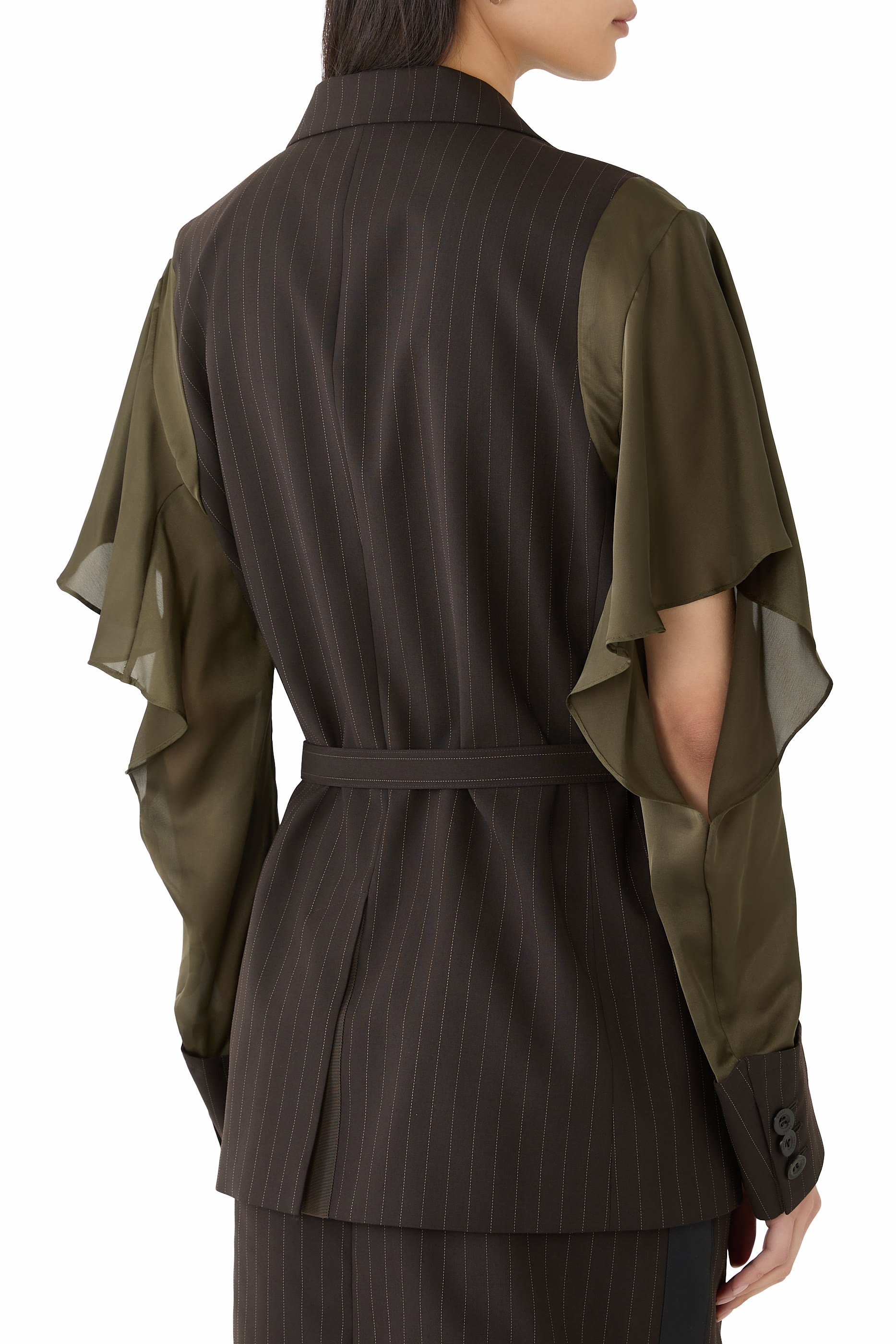 Stripe Belted Jacket