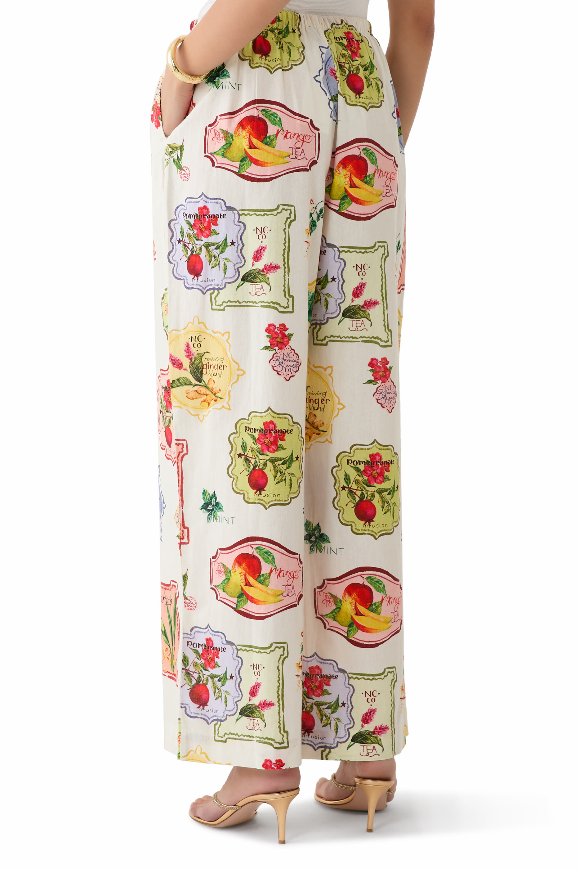 بنطال شونا ريترو بطبعة طابع