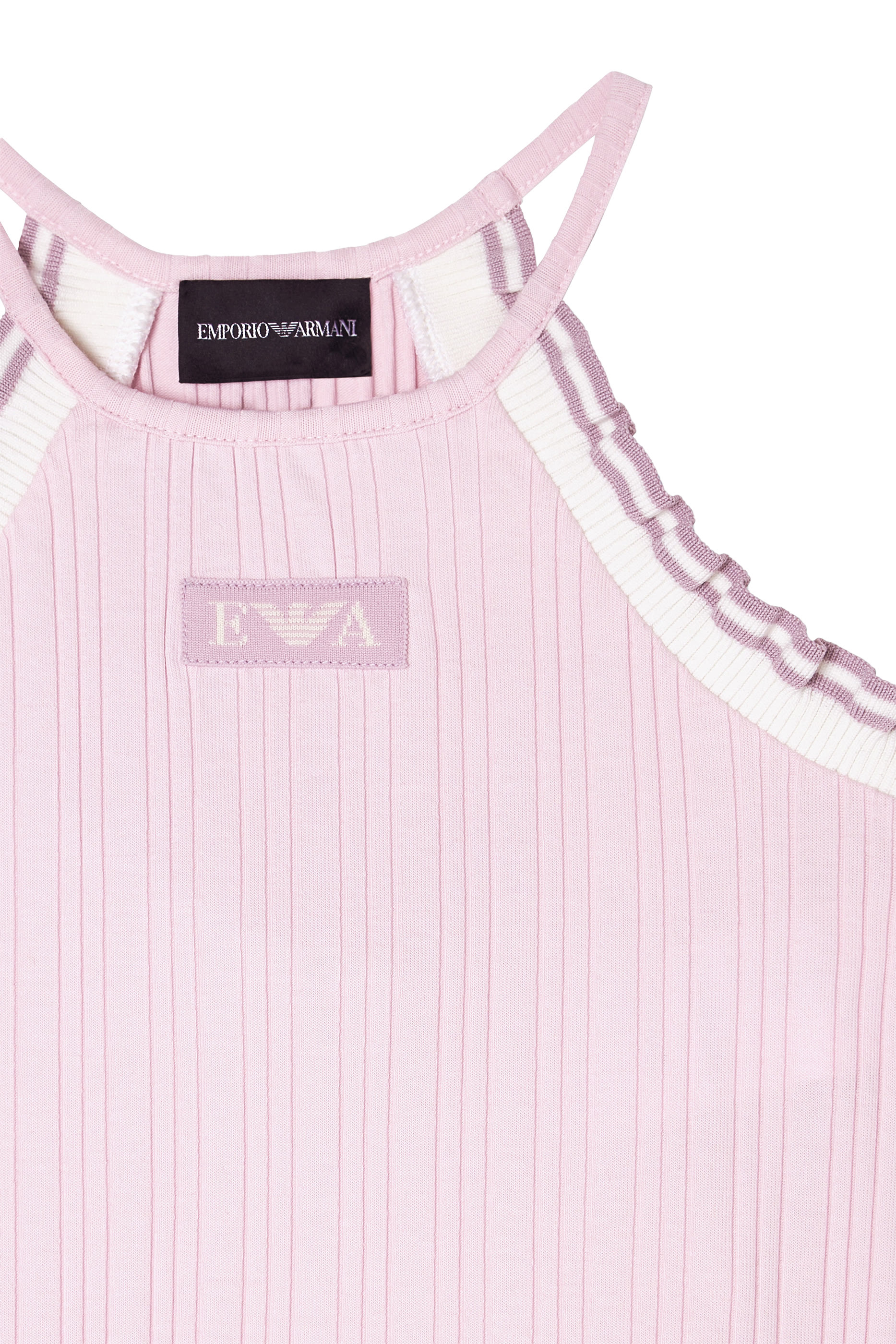 طقم شورت وبلوزة منسوجة مضلعة للأطفال