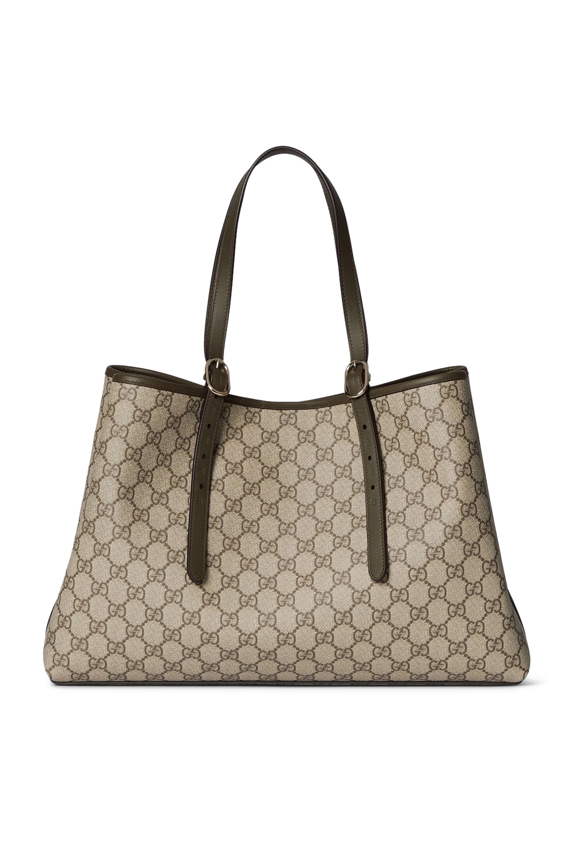 حقيبة يد كبيرة بنقشة حرفي شعار الماركة