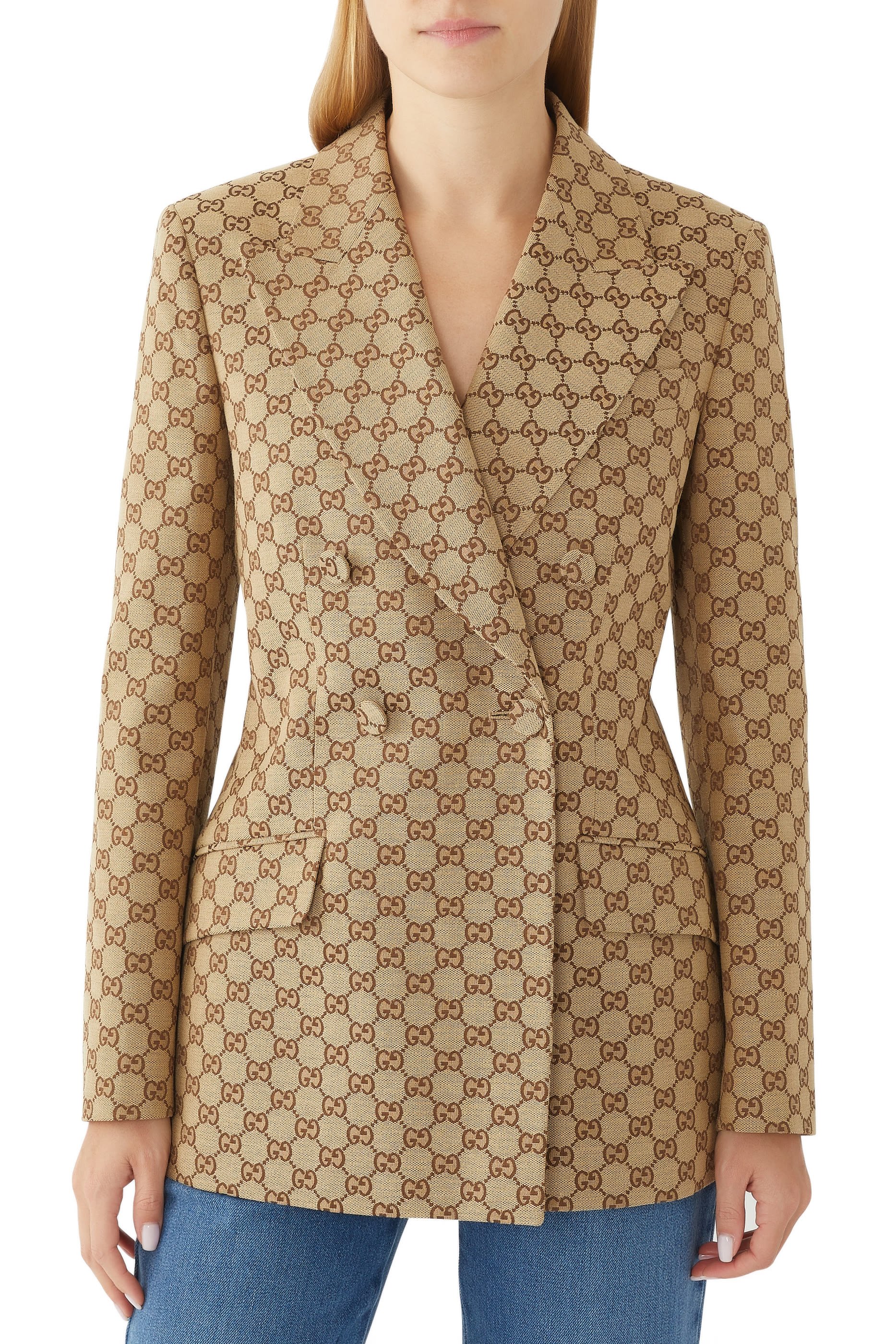 جاكيت بصفي أزرار قماش قنب أصلي محفور بحرفي شعار الماركة