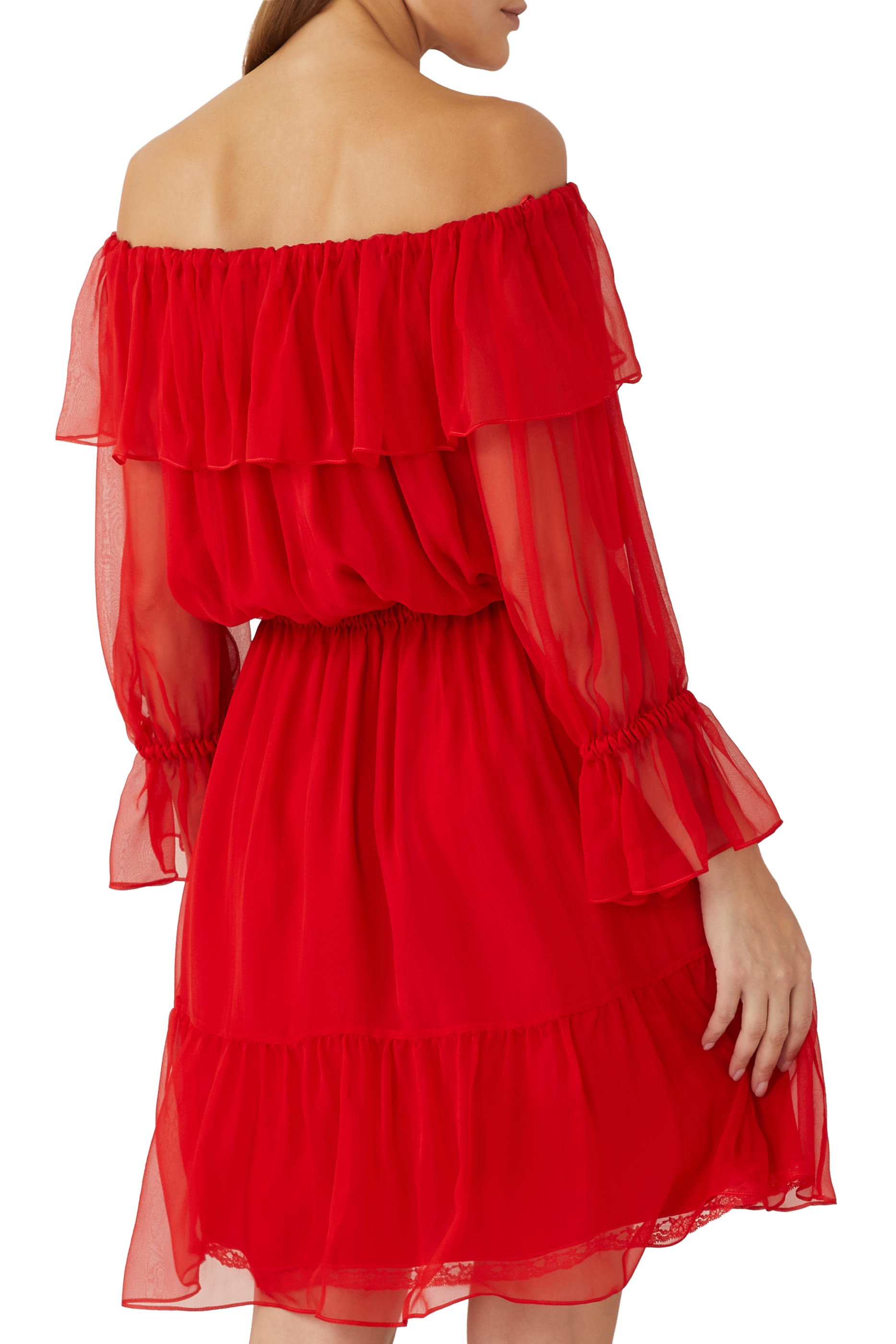 فستان حرير شيفون