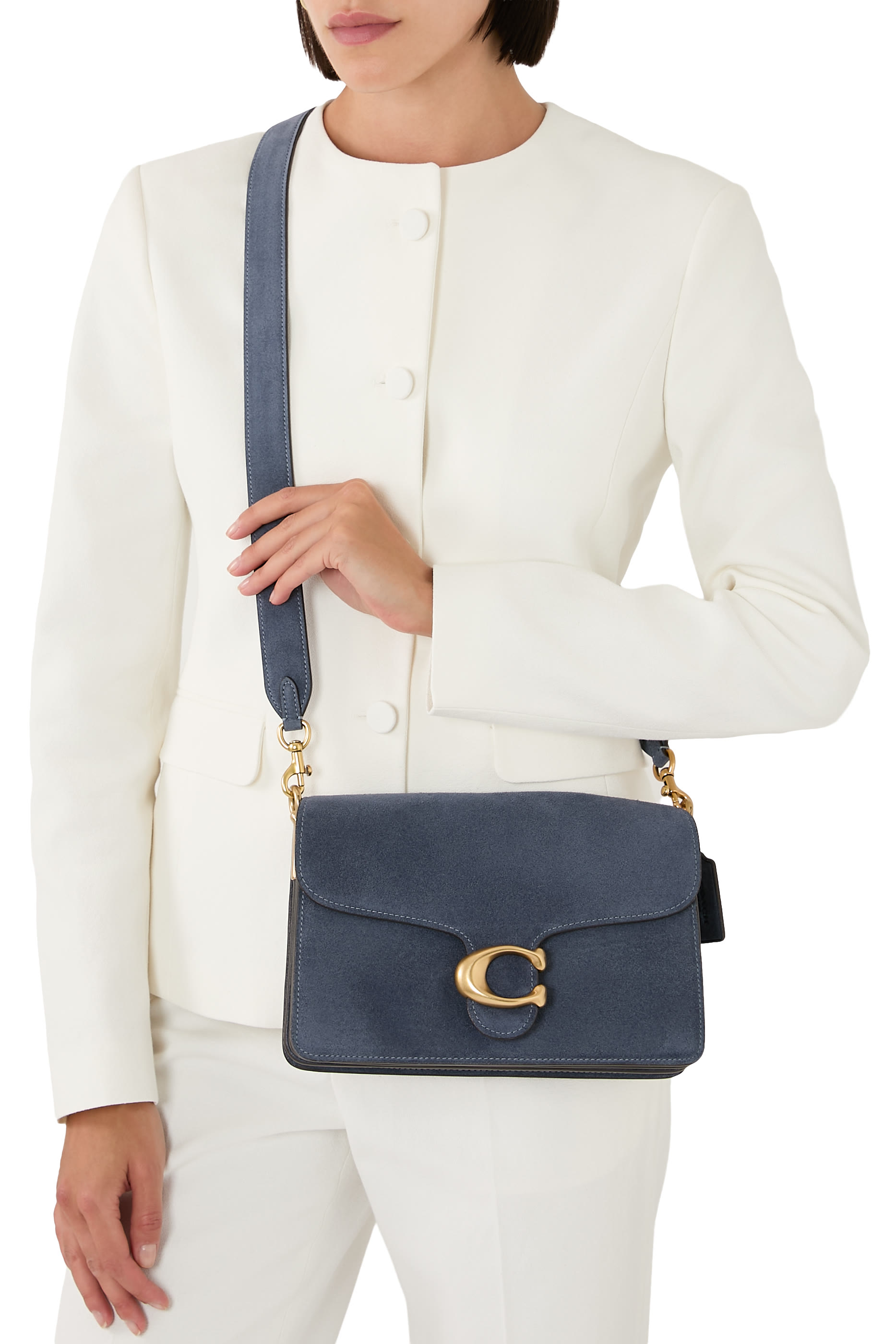 حقيبة كتف تابي بحمالة سلسلة