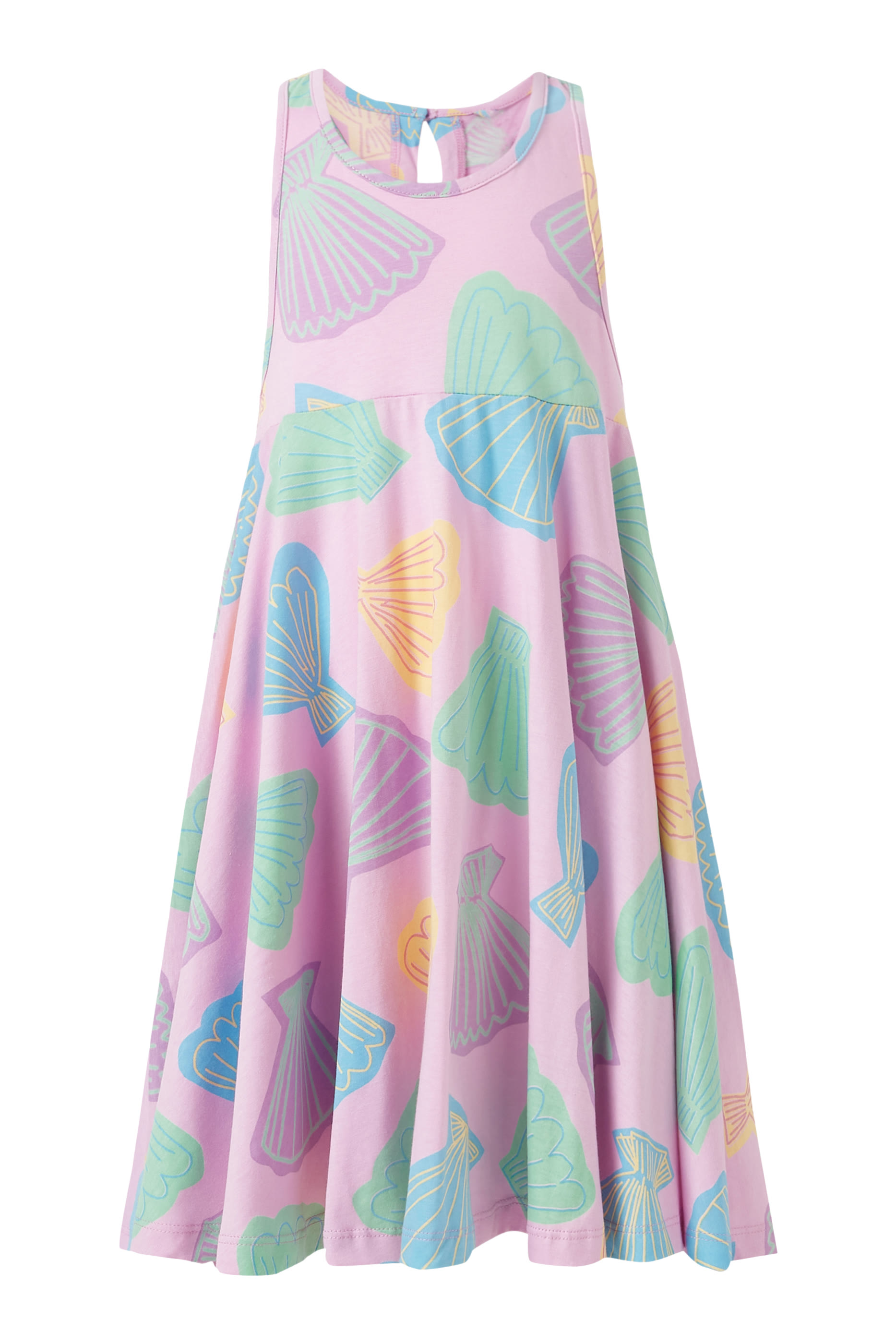 فستان قطن بنقشة أصداف للأطفال