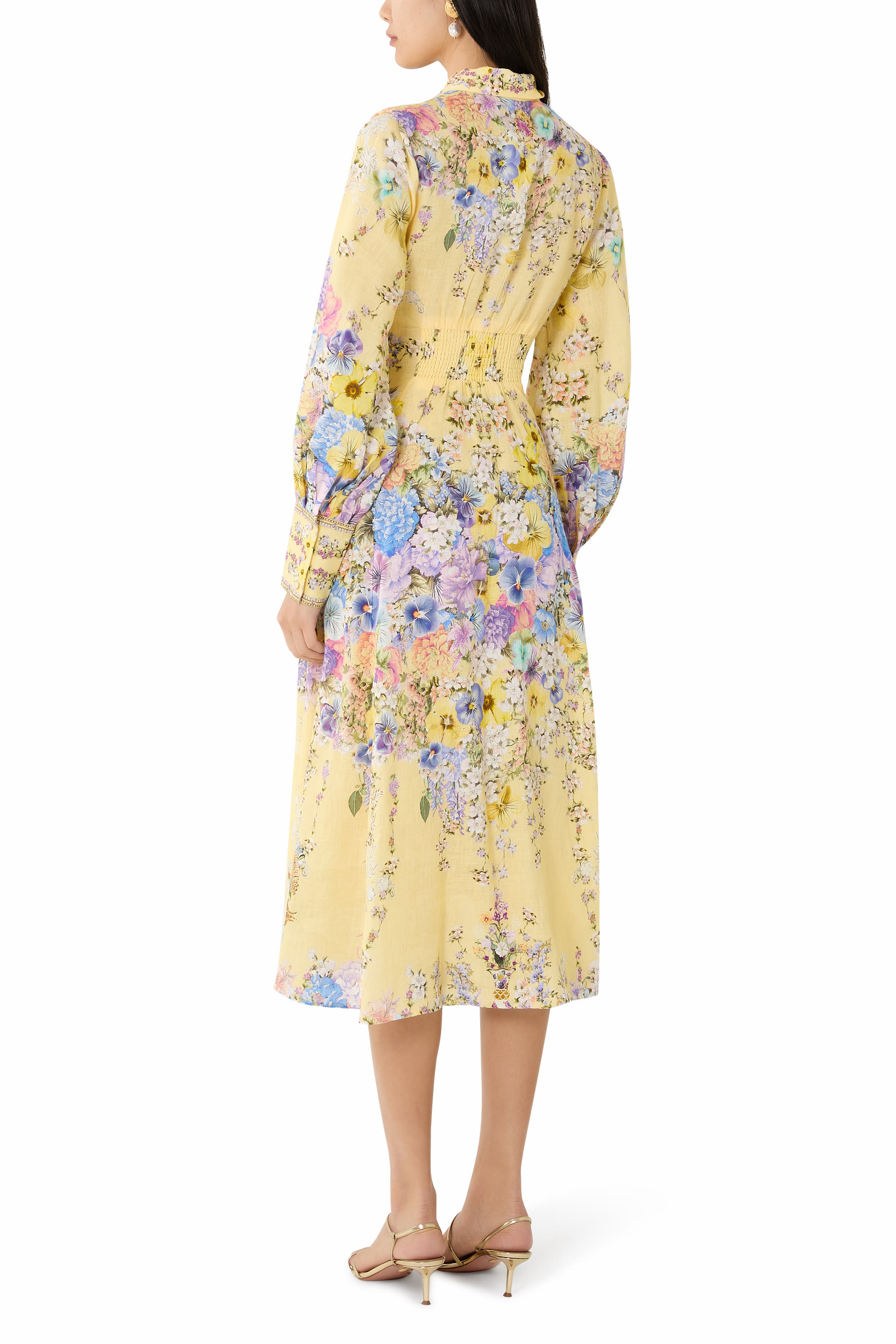 فستان بنمط قميص برباط عند الخصر