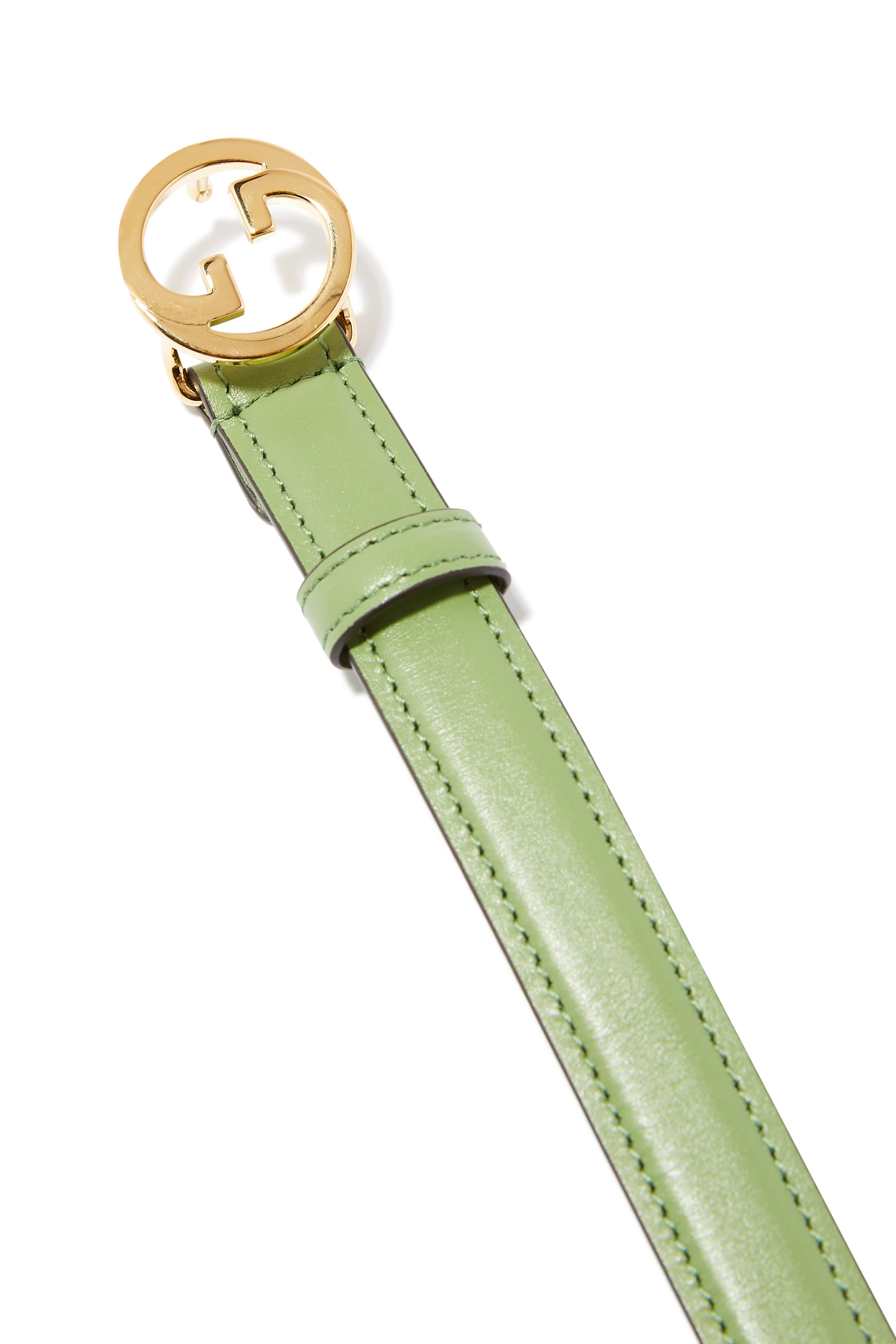 حزام بلوندي رفيع جلد