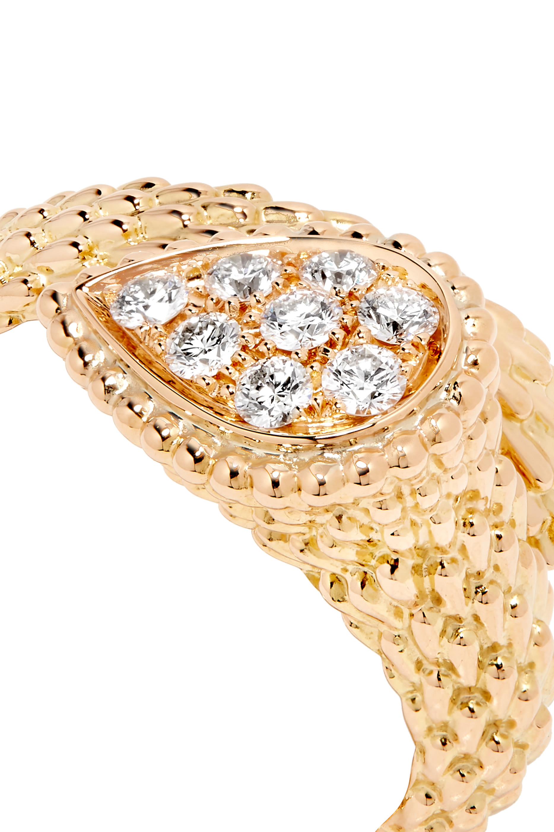 خاتم سيربنت بوهيم مرصع بالماس ذهب أصفر عيار 18