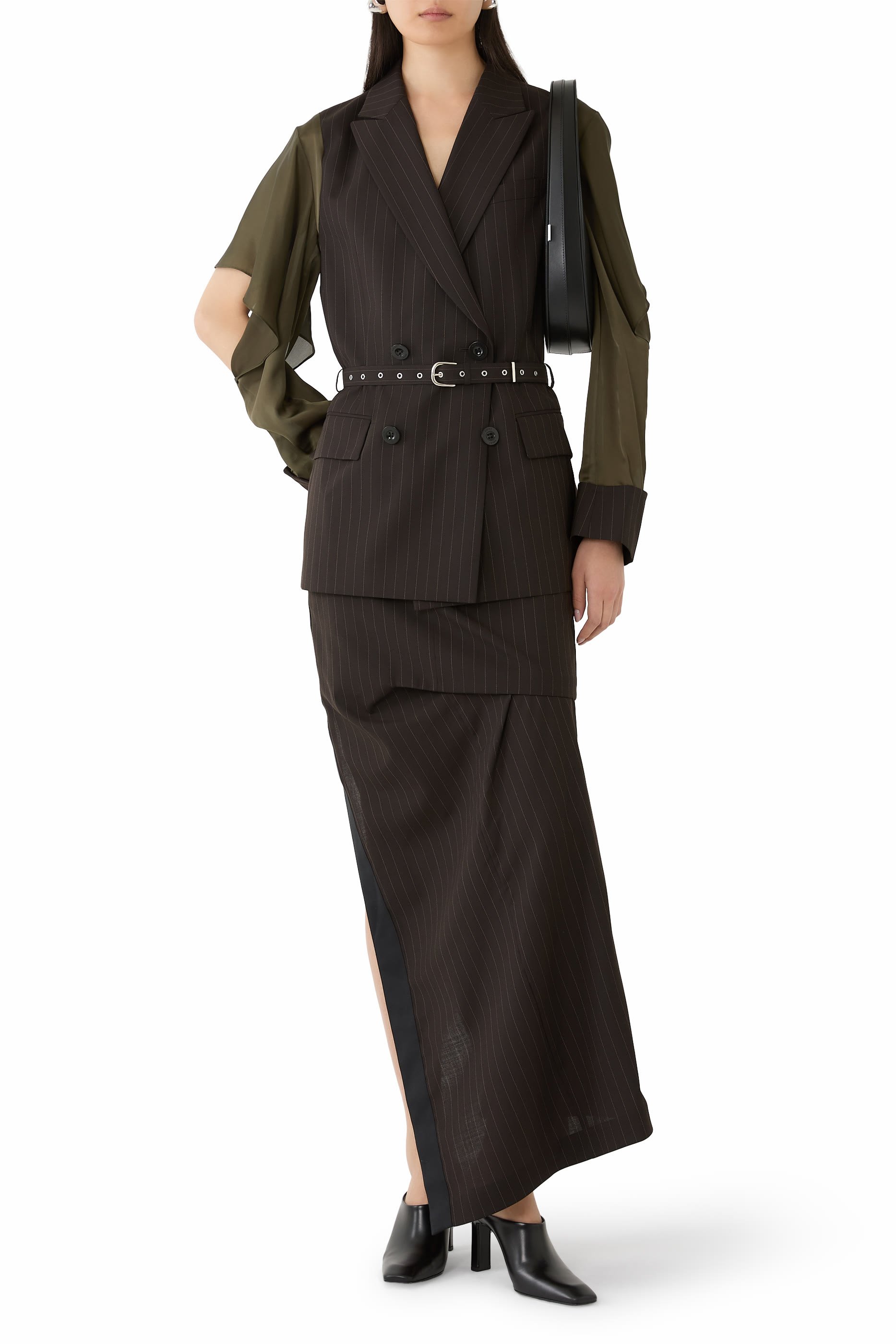 Stripe Belted Jacket