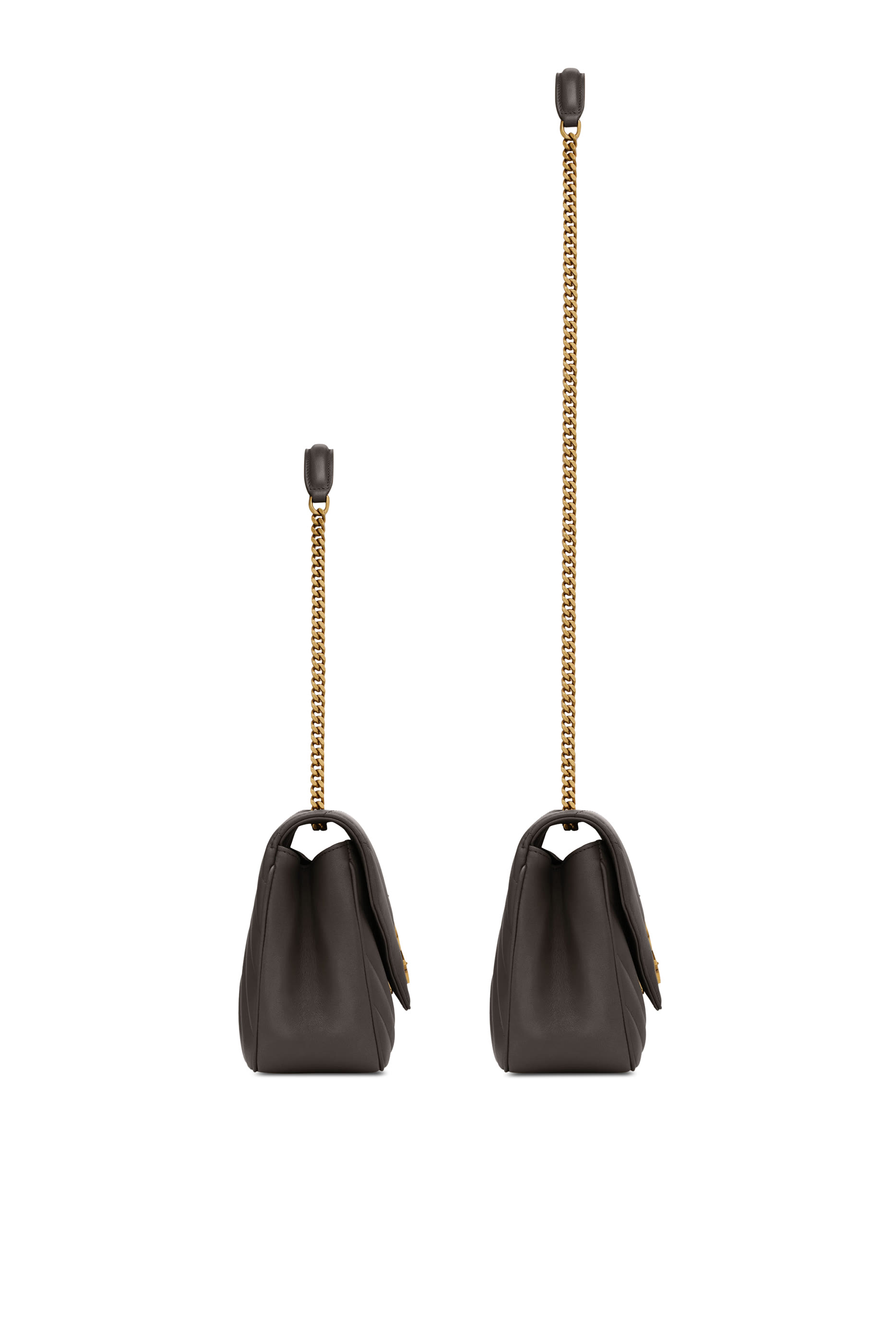 حقيبة لولو متوسطة بحمالة سلسلة جلد حمل مبطن