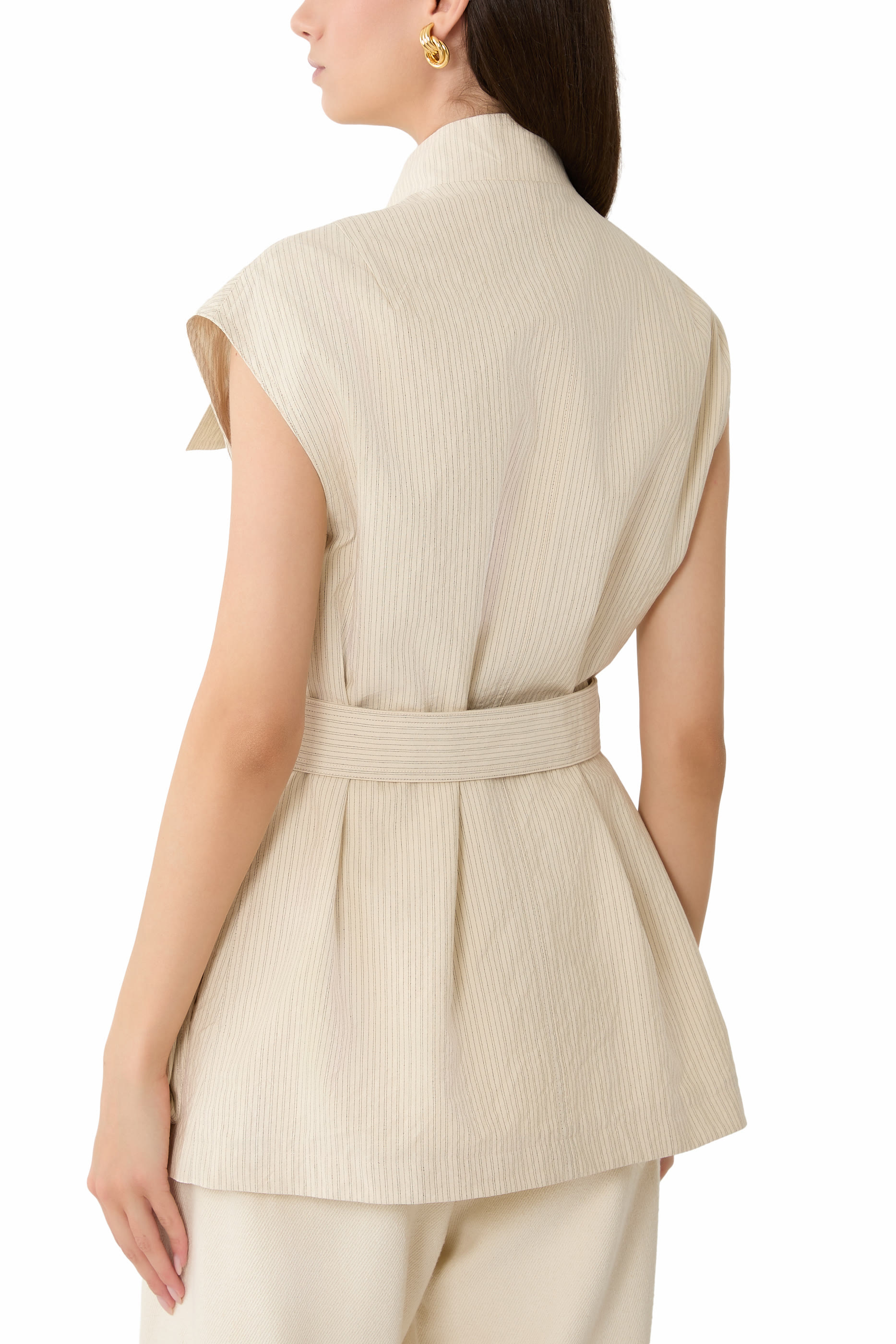 جاكيت فنتورا بحزام قطن