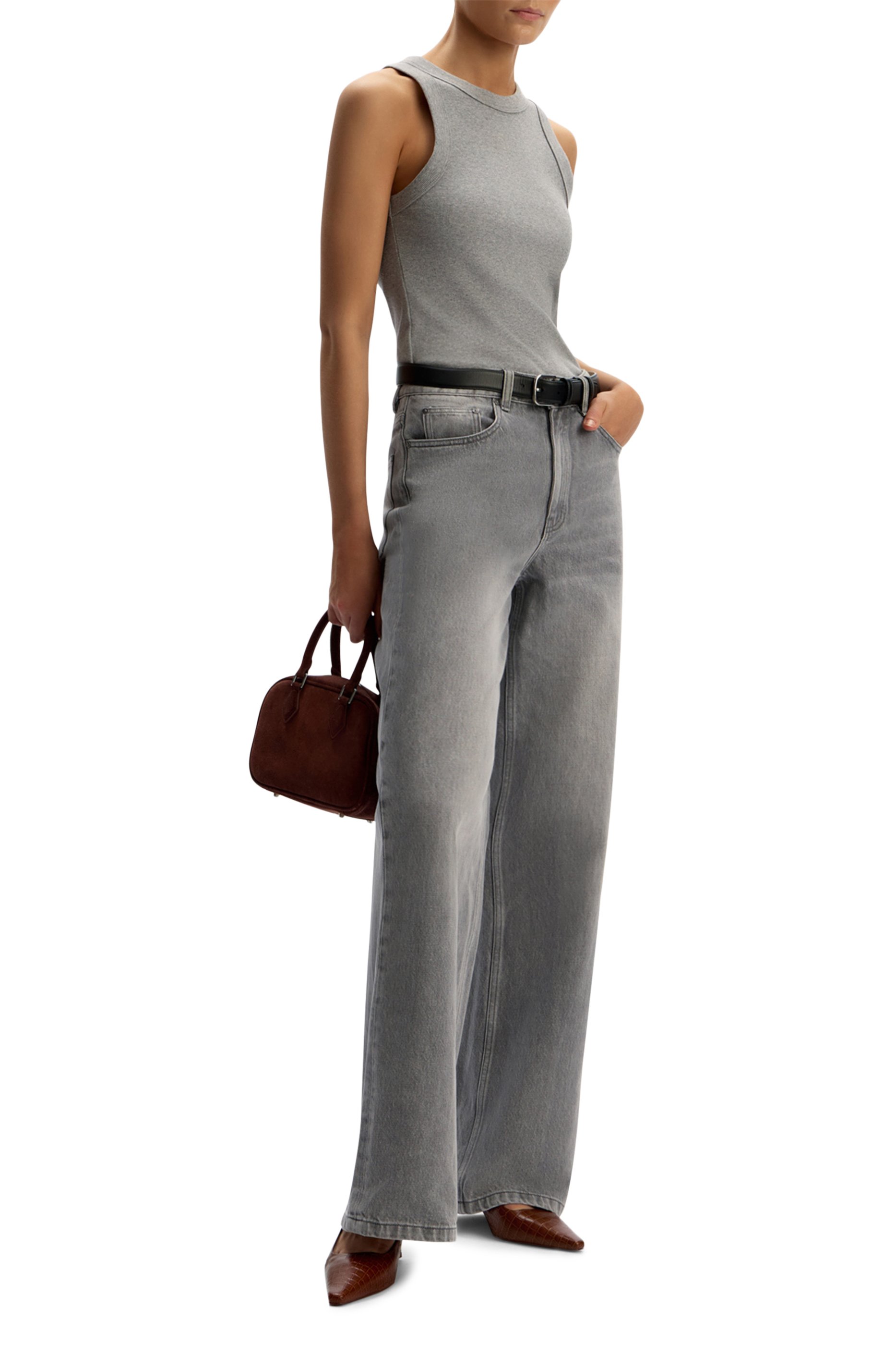 بنطال جينز 415 بقصة ساق واسعة