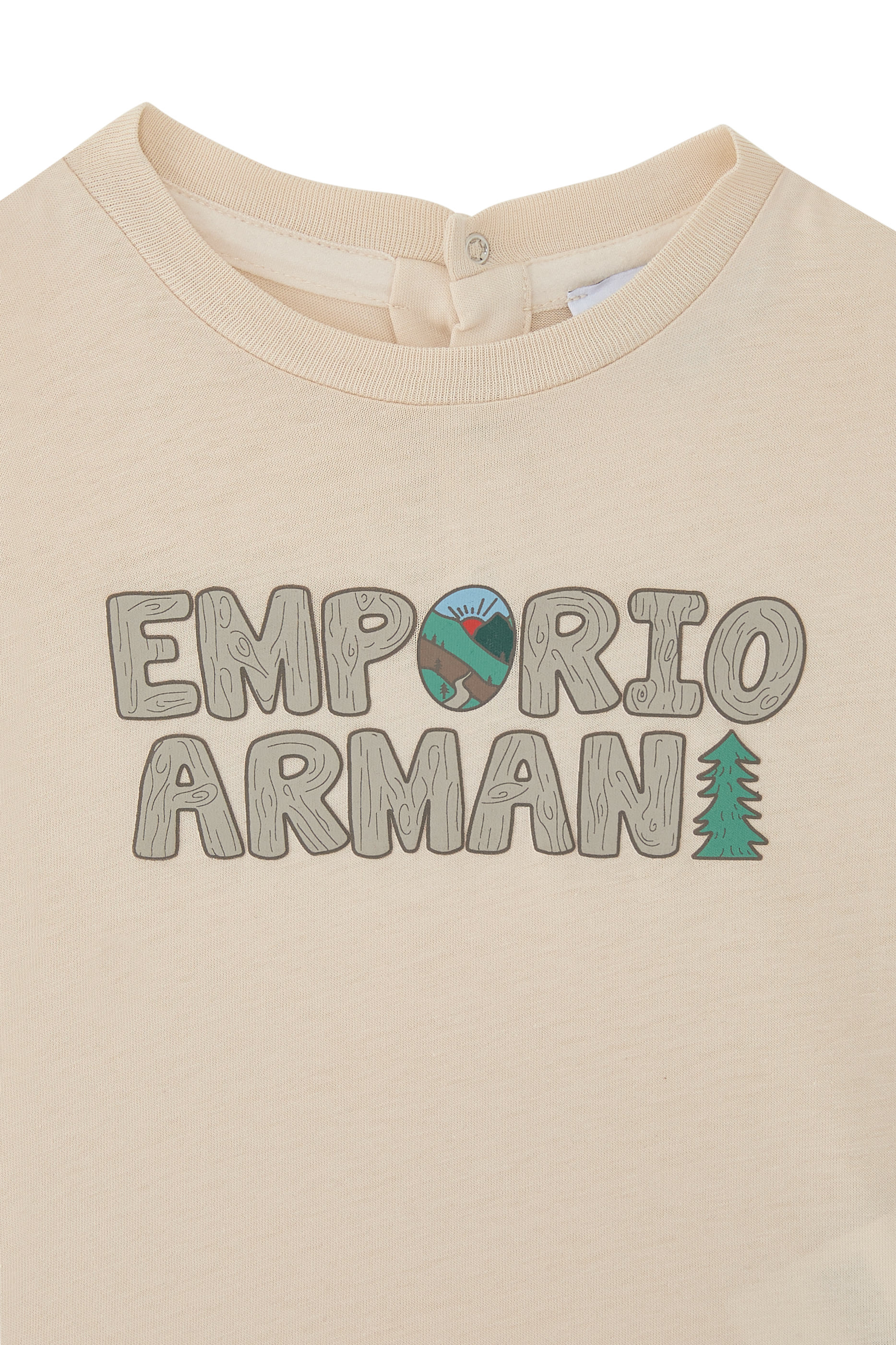 تيشيرت مزين بشعار الماركة للأطفال