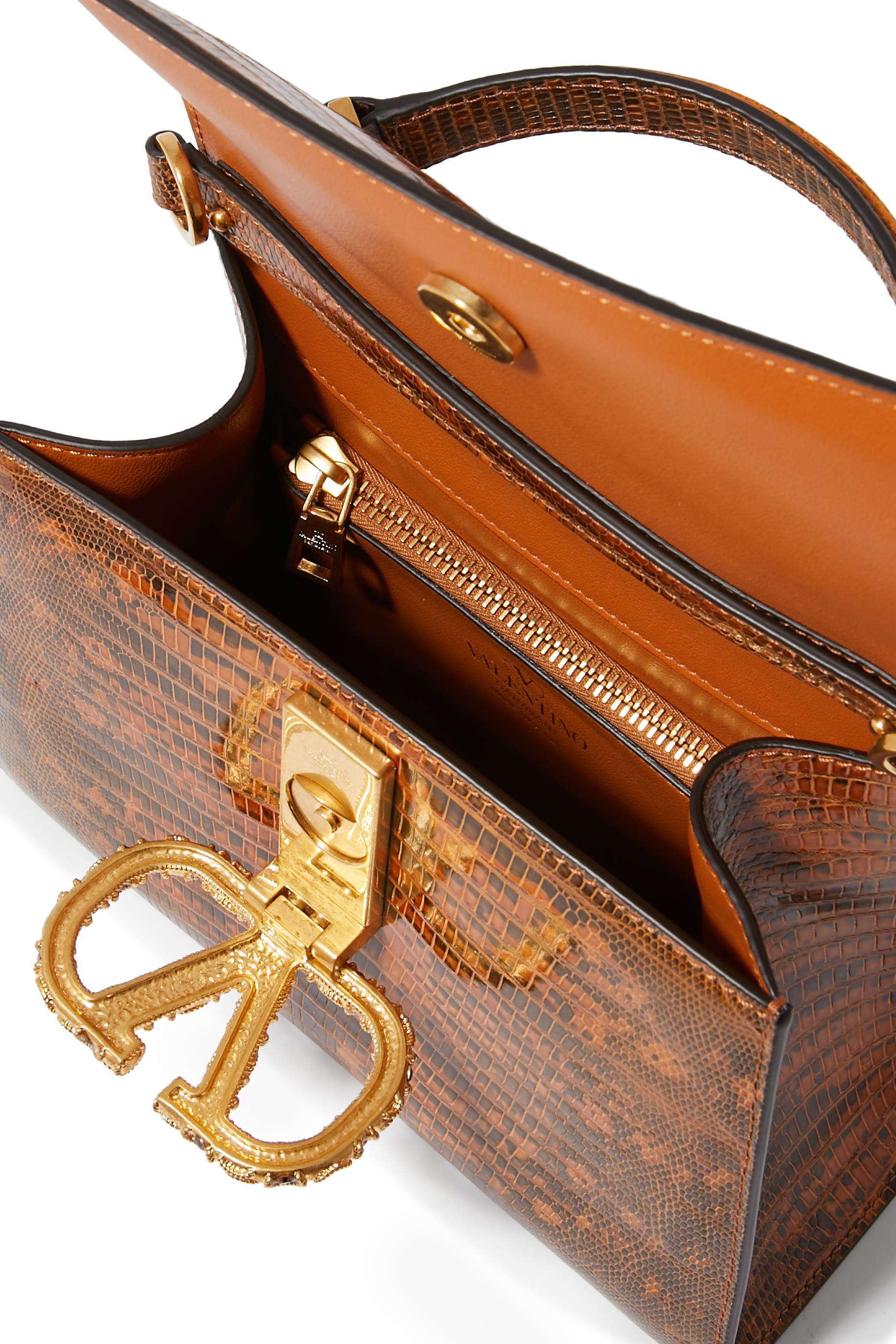 حقيبة بيد علوية بشعار الماركة