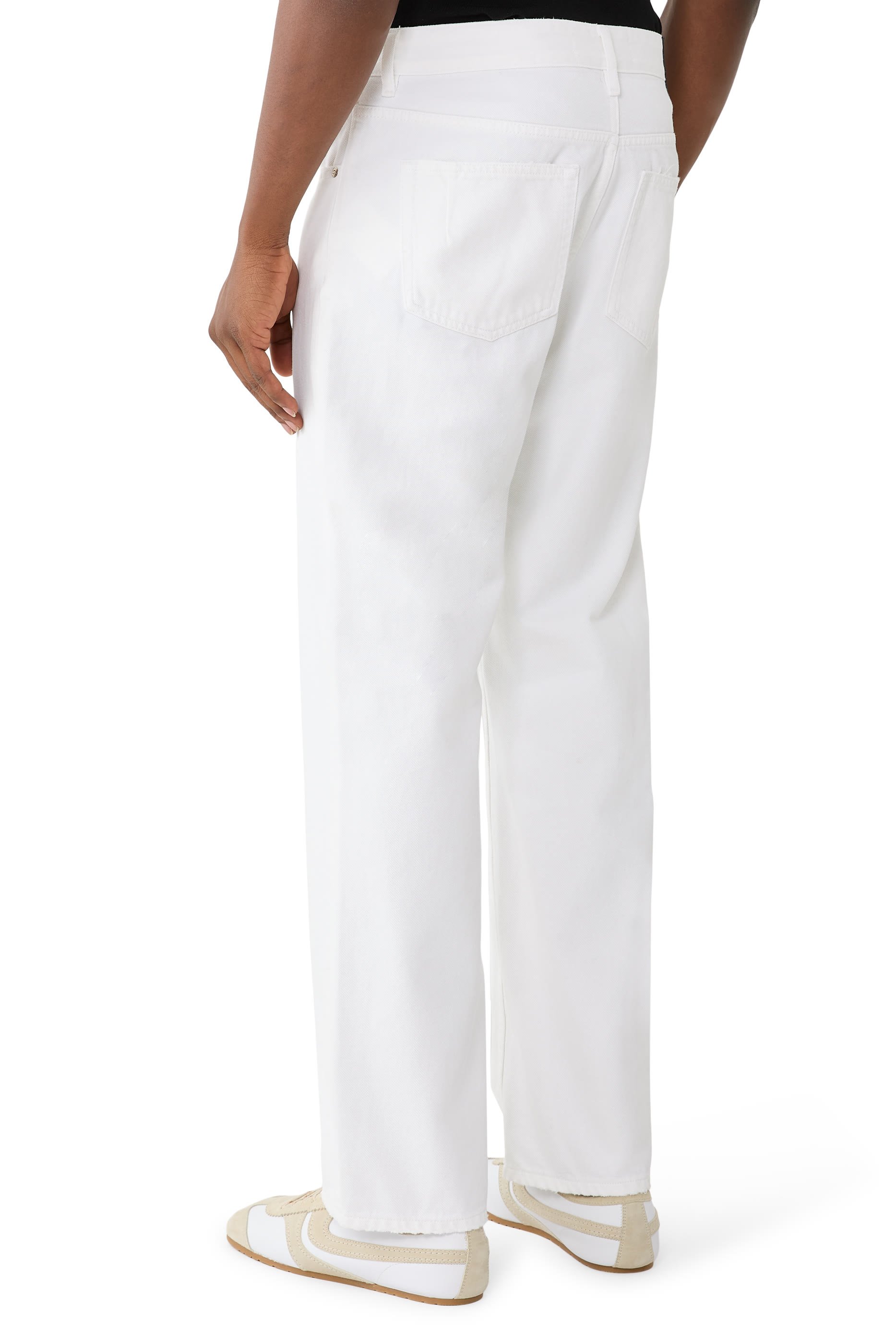 بنطال جينز جنوا ام بلون أبيض