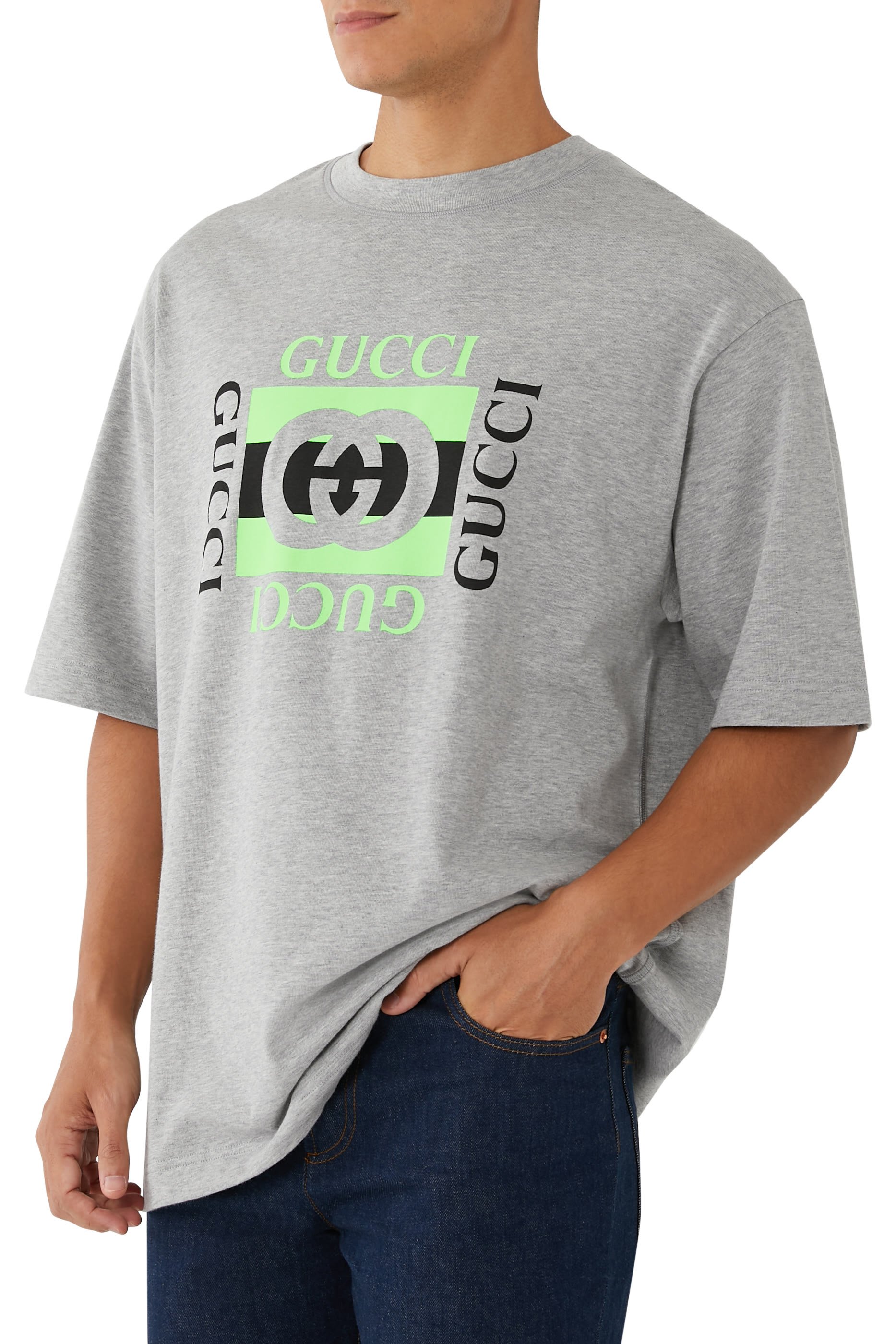 تيشيرت بطبعة شعار الماركة قطن جيرسيه