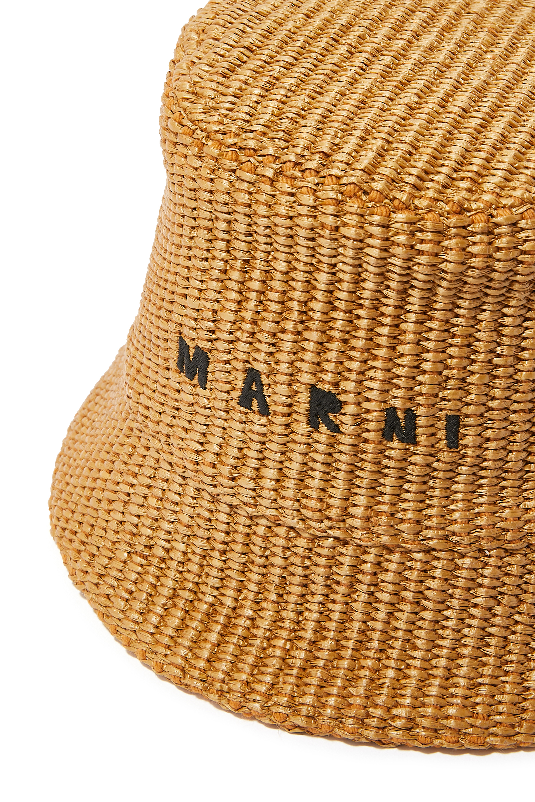 قبعة باكيت رافيا بشعار الماركة