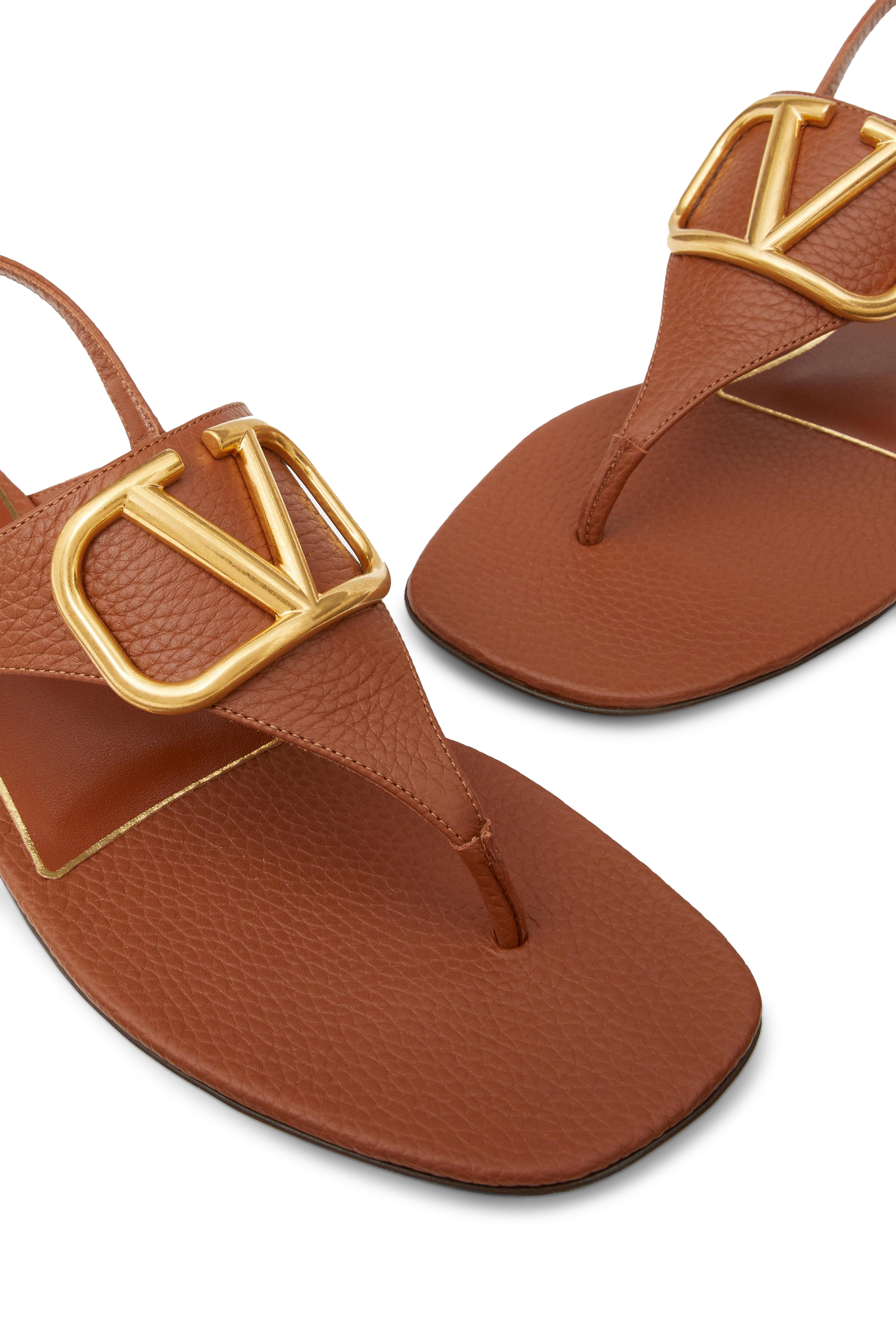 Valentino Garavani Vlogo Signature Flat Thong Sandals