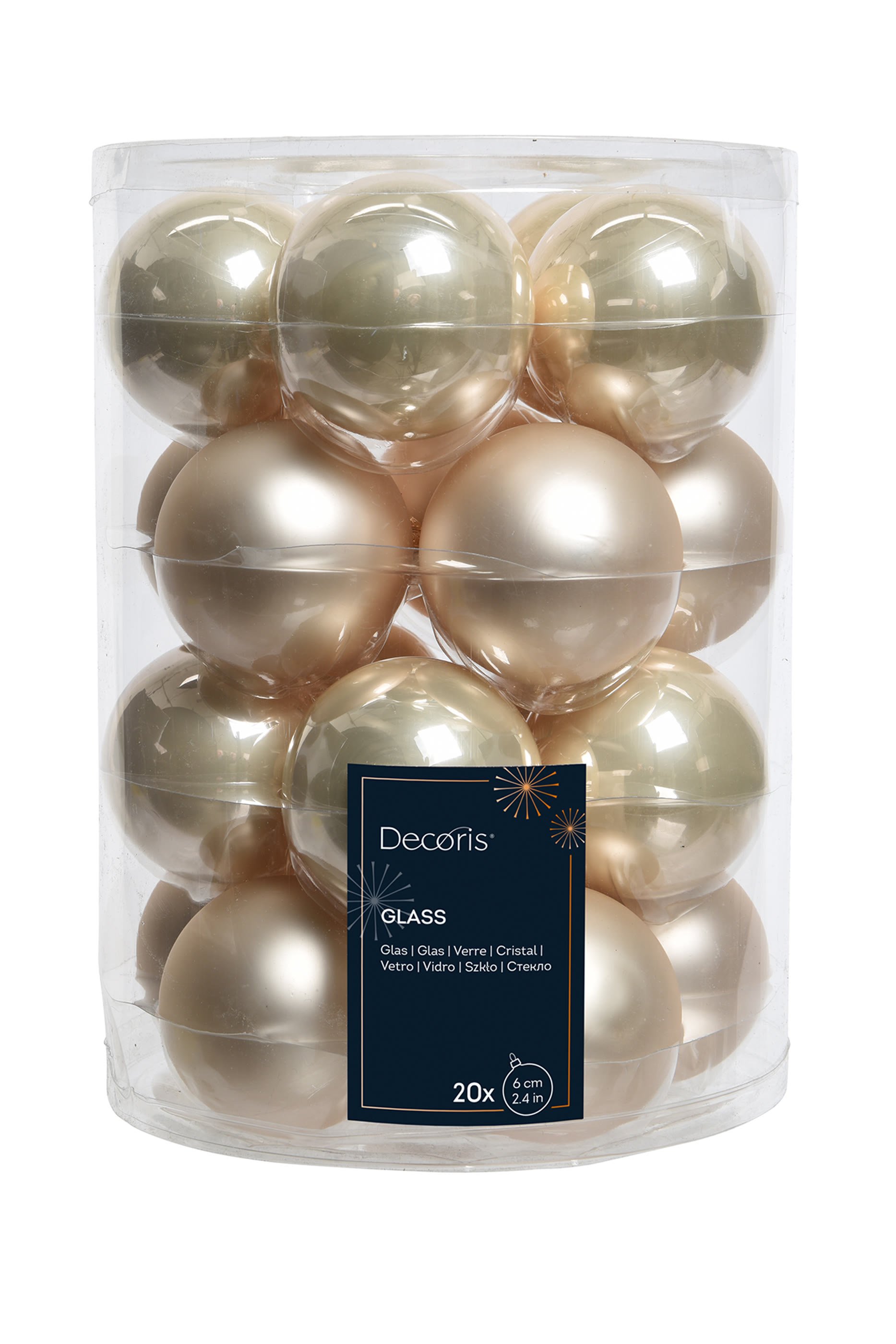 طقم زينة لشجرة الكريسماس، 20 قطعة