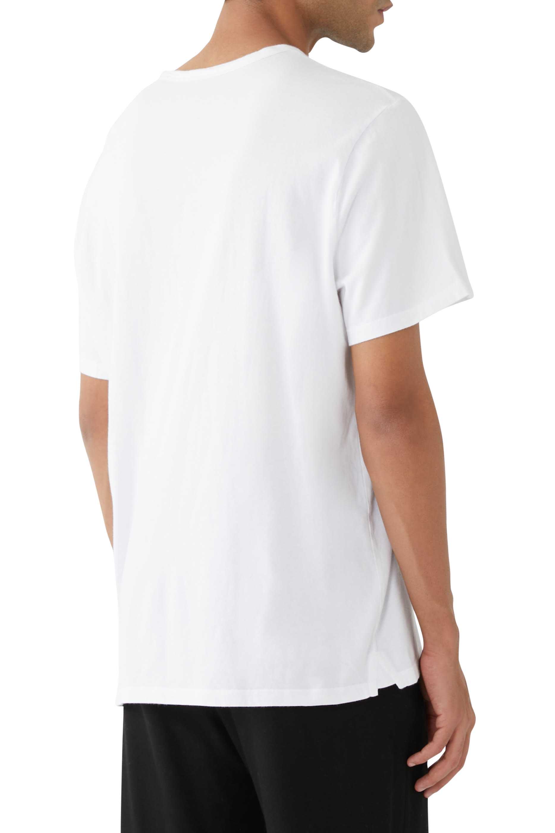 تيشيرت مصبوغ بأكمام قصيرة وياقة ضيقة