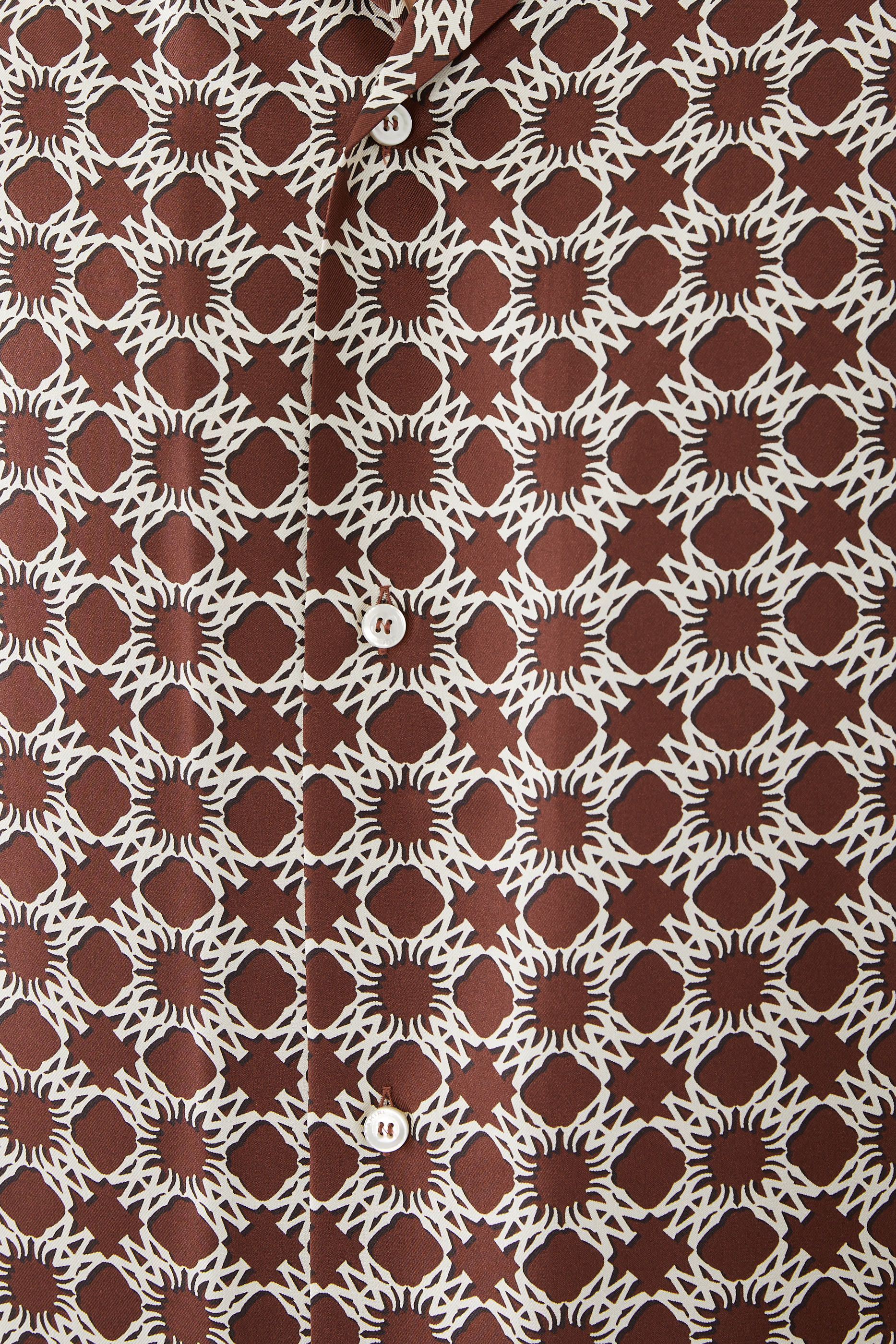 قميص بولينج بشعار الماركة ونقشة مربعات