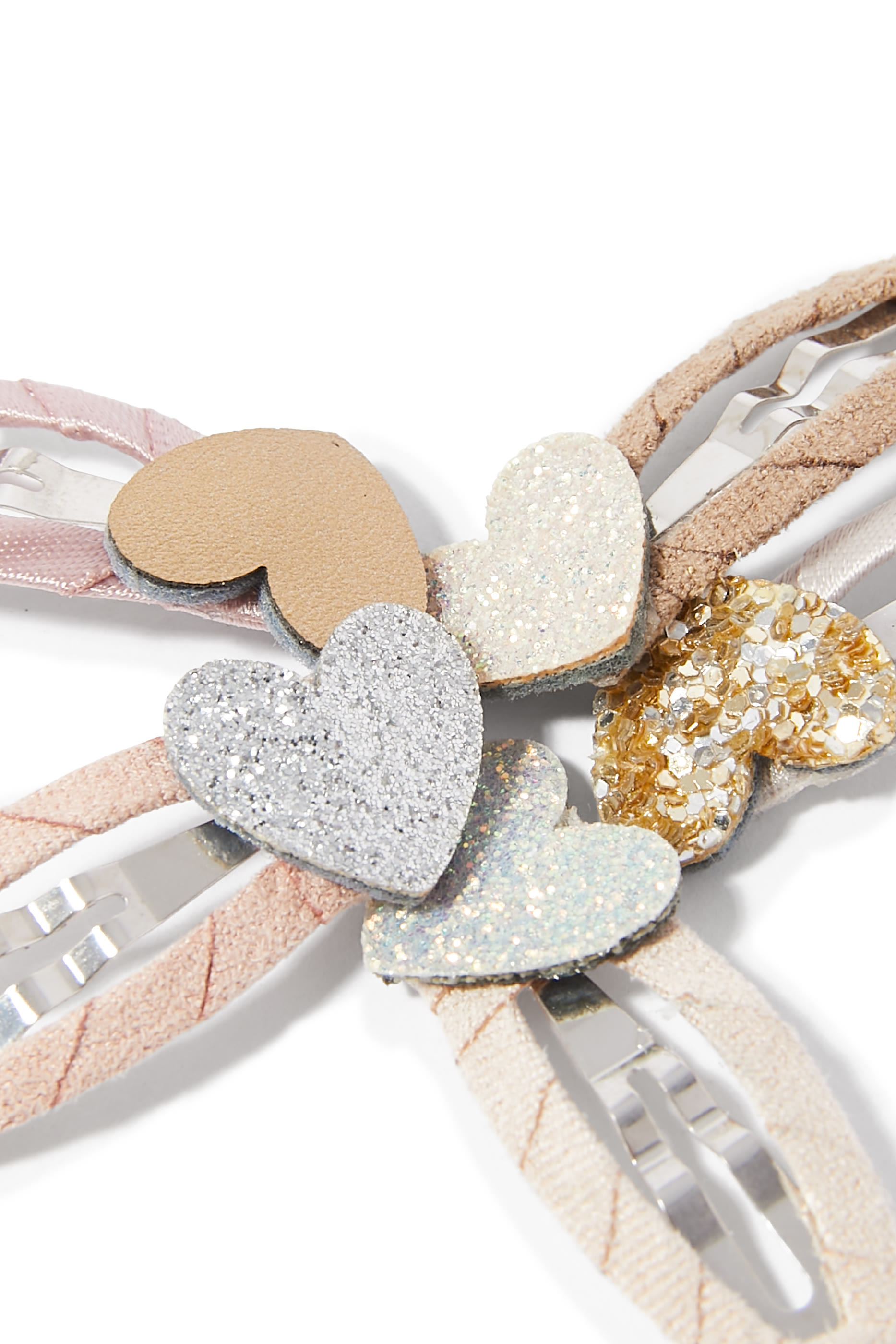 مجموعة مشابك شعر صغيرة بقلب للأطفال