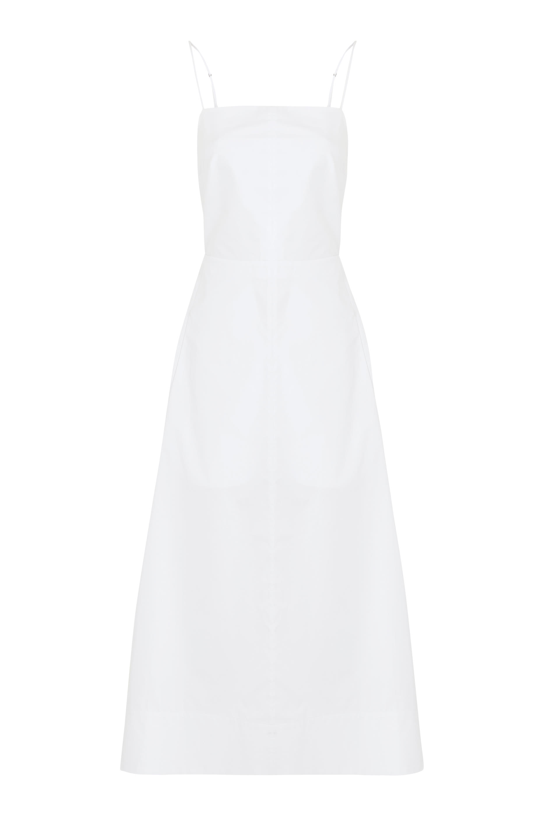 فستان بأشرطة بوبلين صديق للبيئة