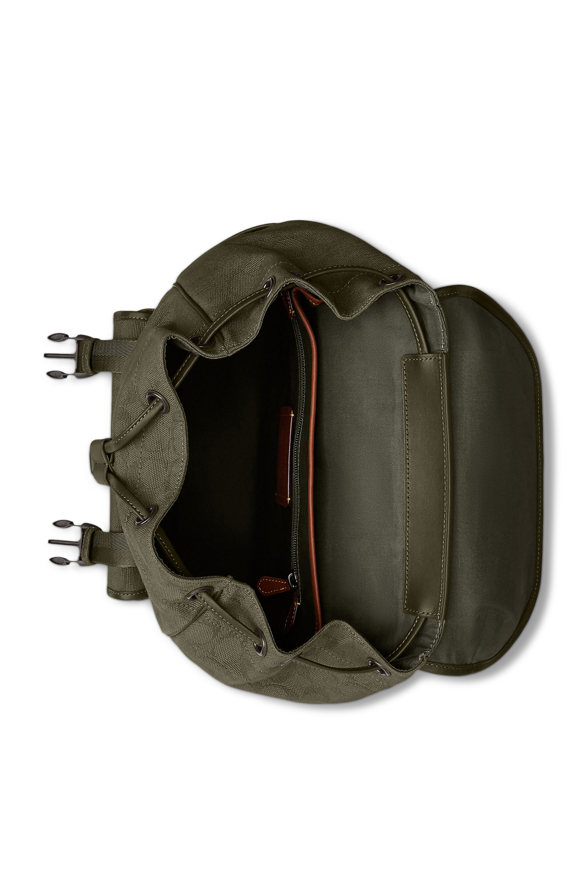 حقيبة ظهر ليغ بغطاء قلاب قطن بشعار الماركة جاكار