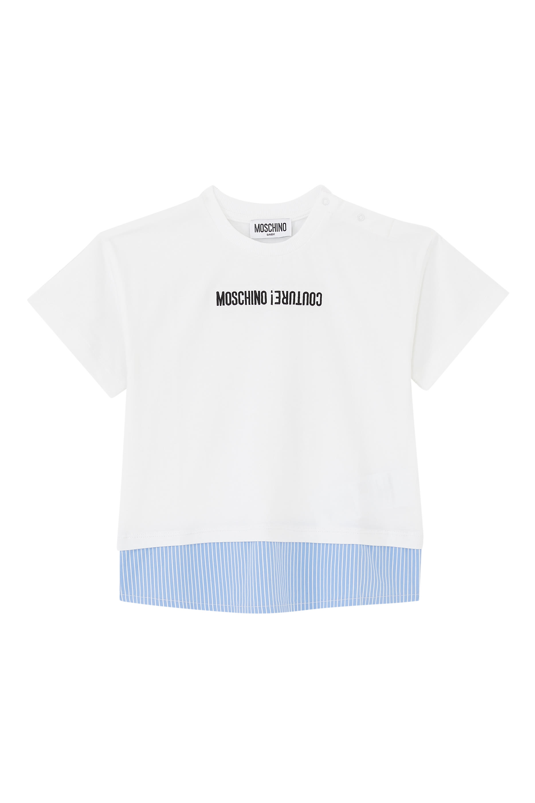 تيشيرت بشعار الماركة بتصميم مقلوب للأطفال