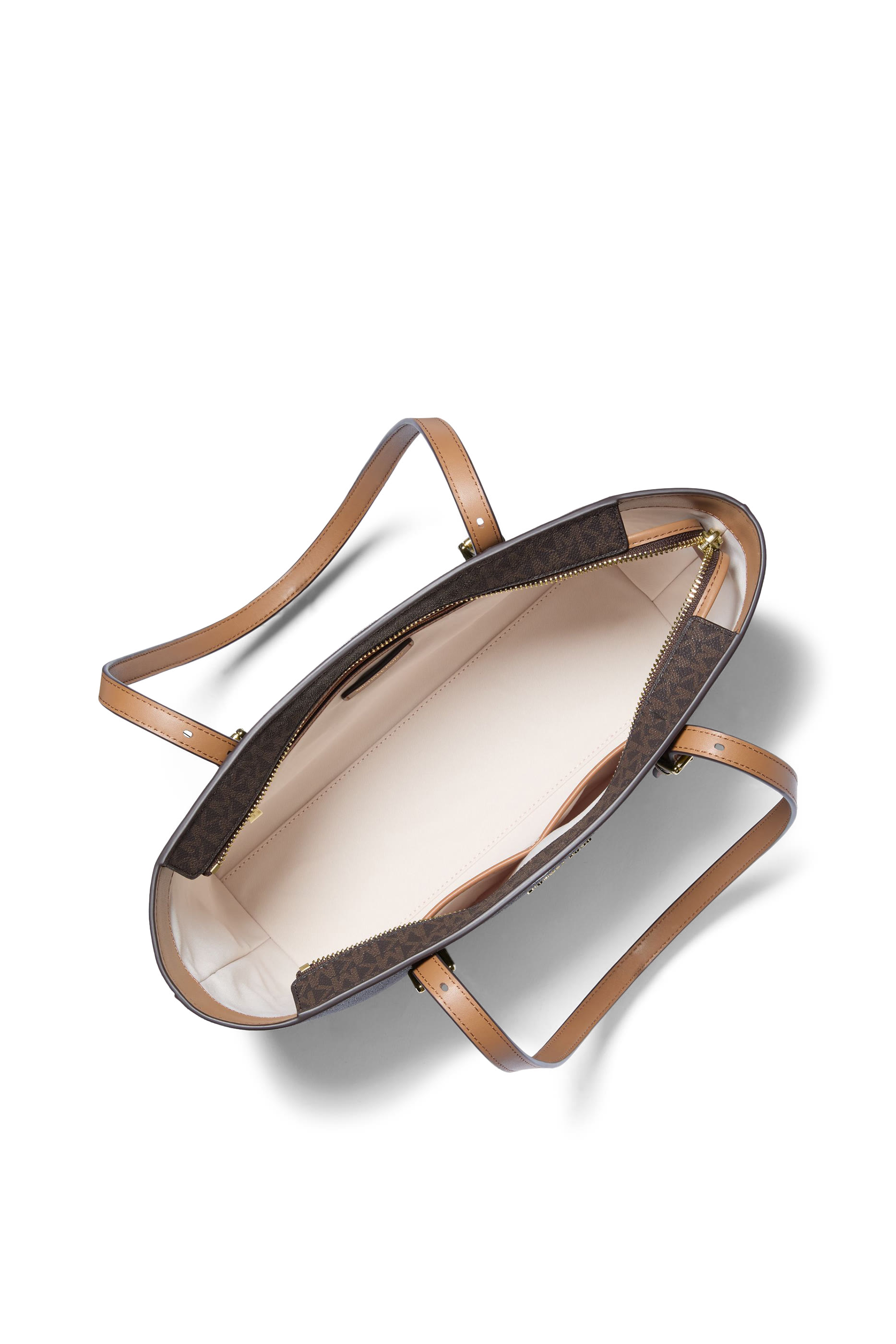 Quinn Medium Signature Logo Leather Tote Bag