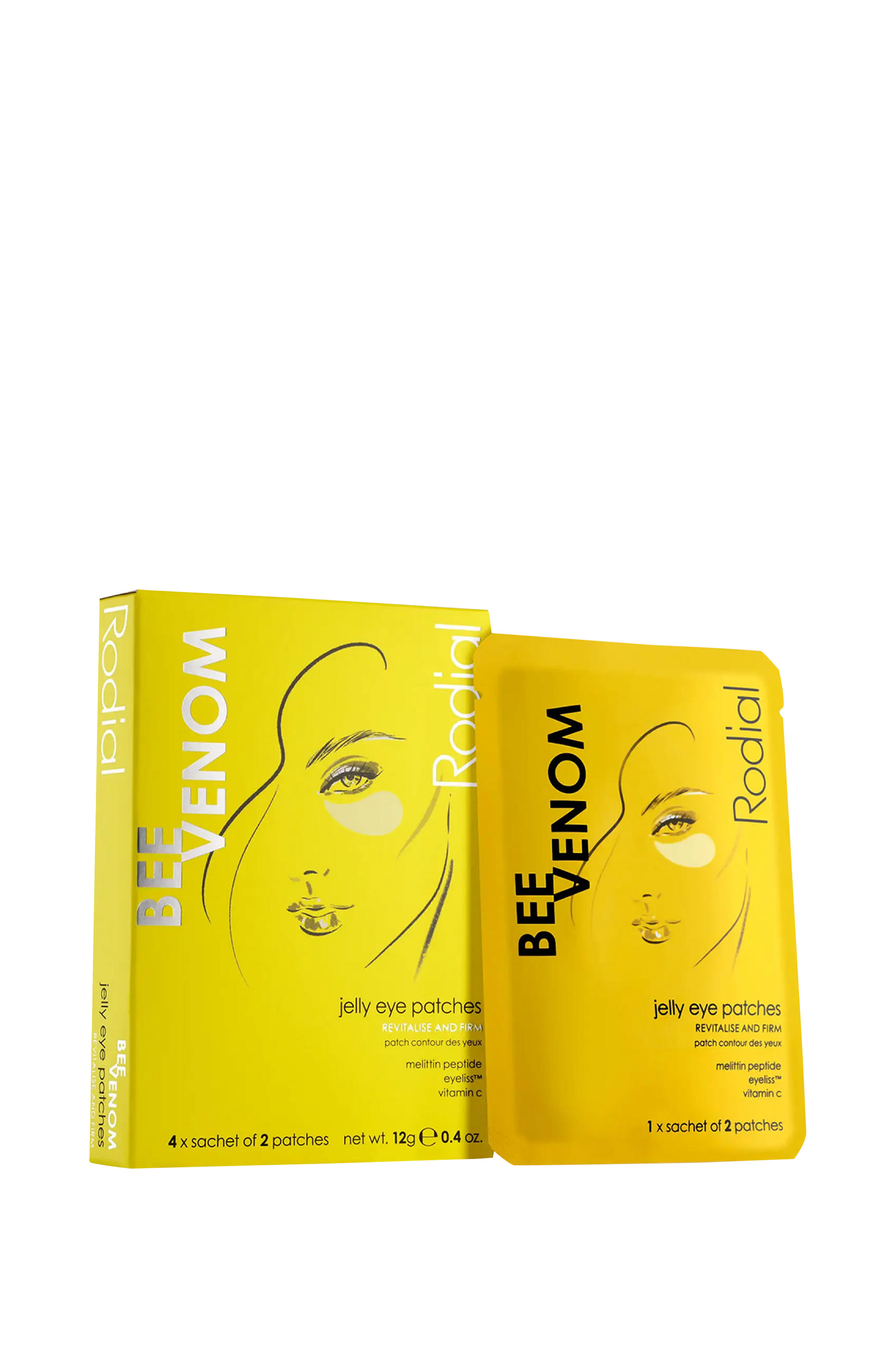 لصقات جل للعيون بسم النحل 4 قطع