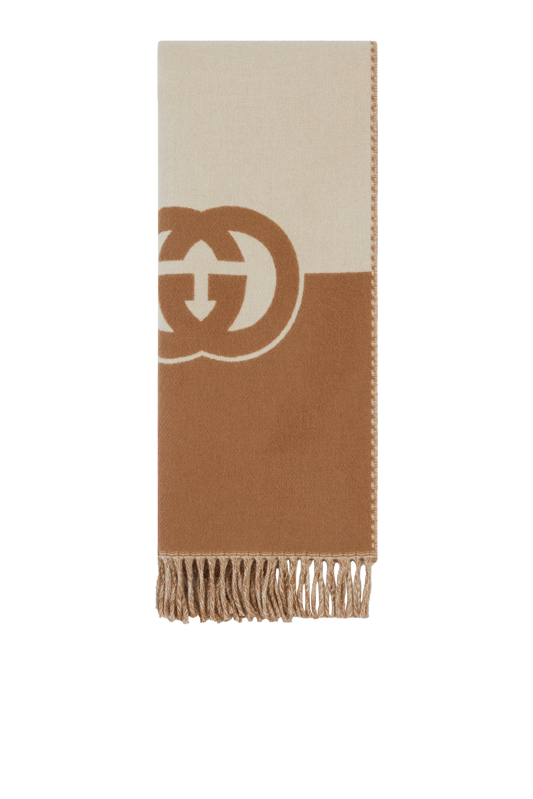 وشاح بشعار حرفي الماركة متداخلين صوف وكشمير