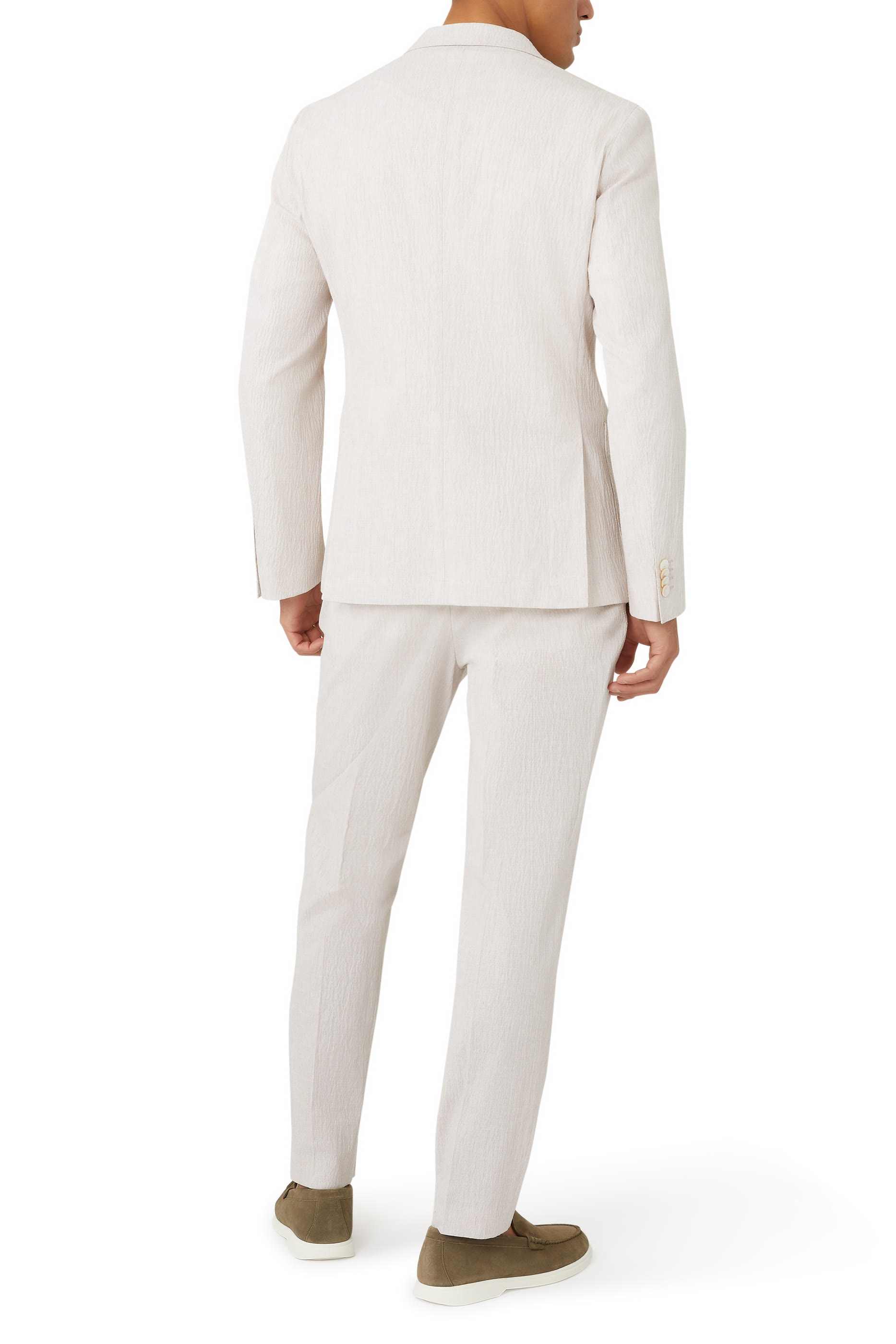 Slim-Fit Linen-Blend Suit, 2-Piece