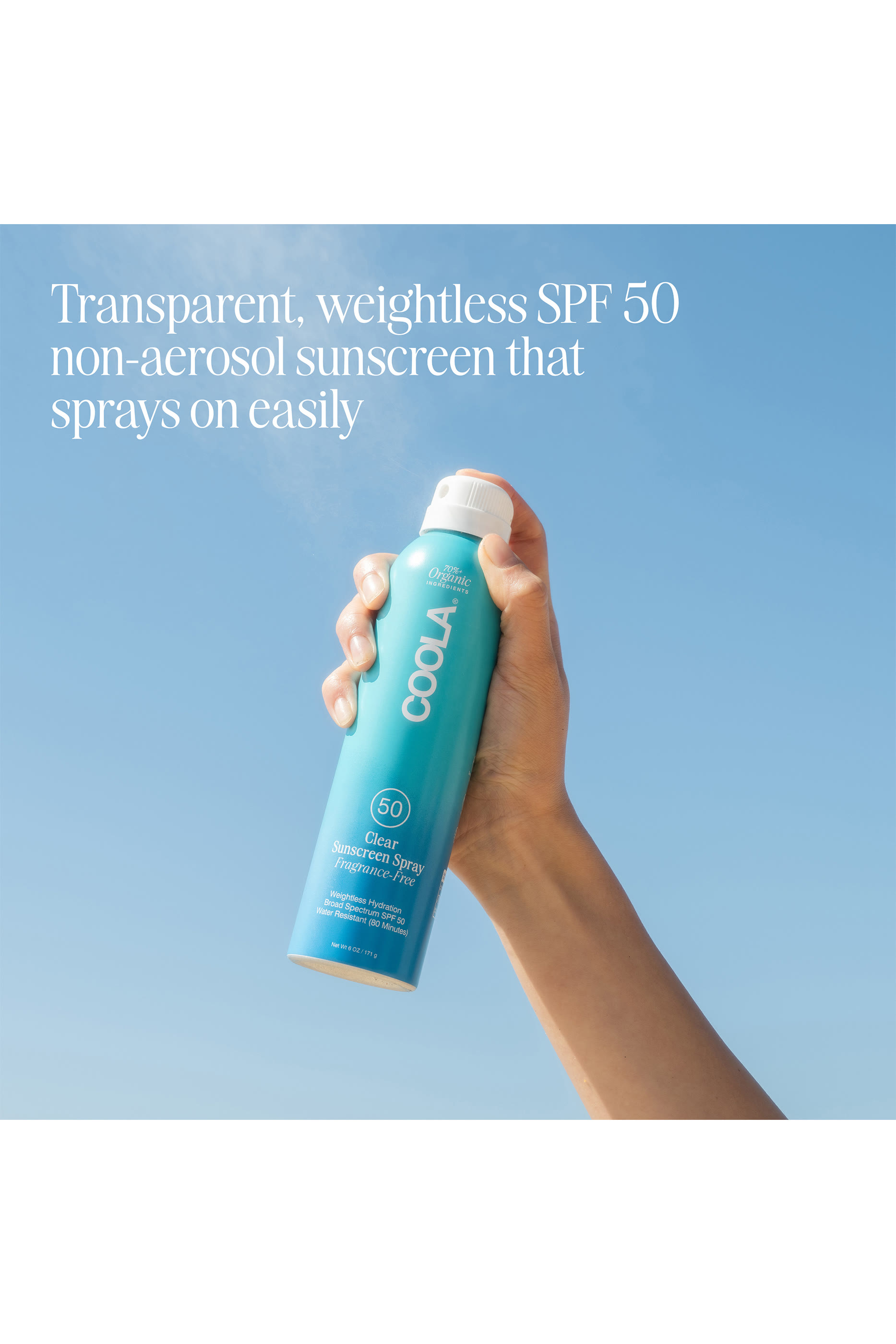 بخاخ كلاسيك عضوي لحماية الجسم من الشمس مع عامل الحماية SPF50 خالٍ من العطور