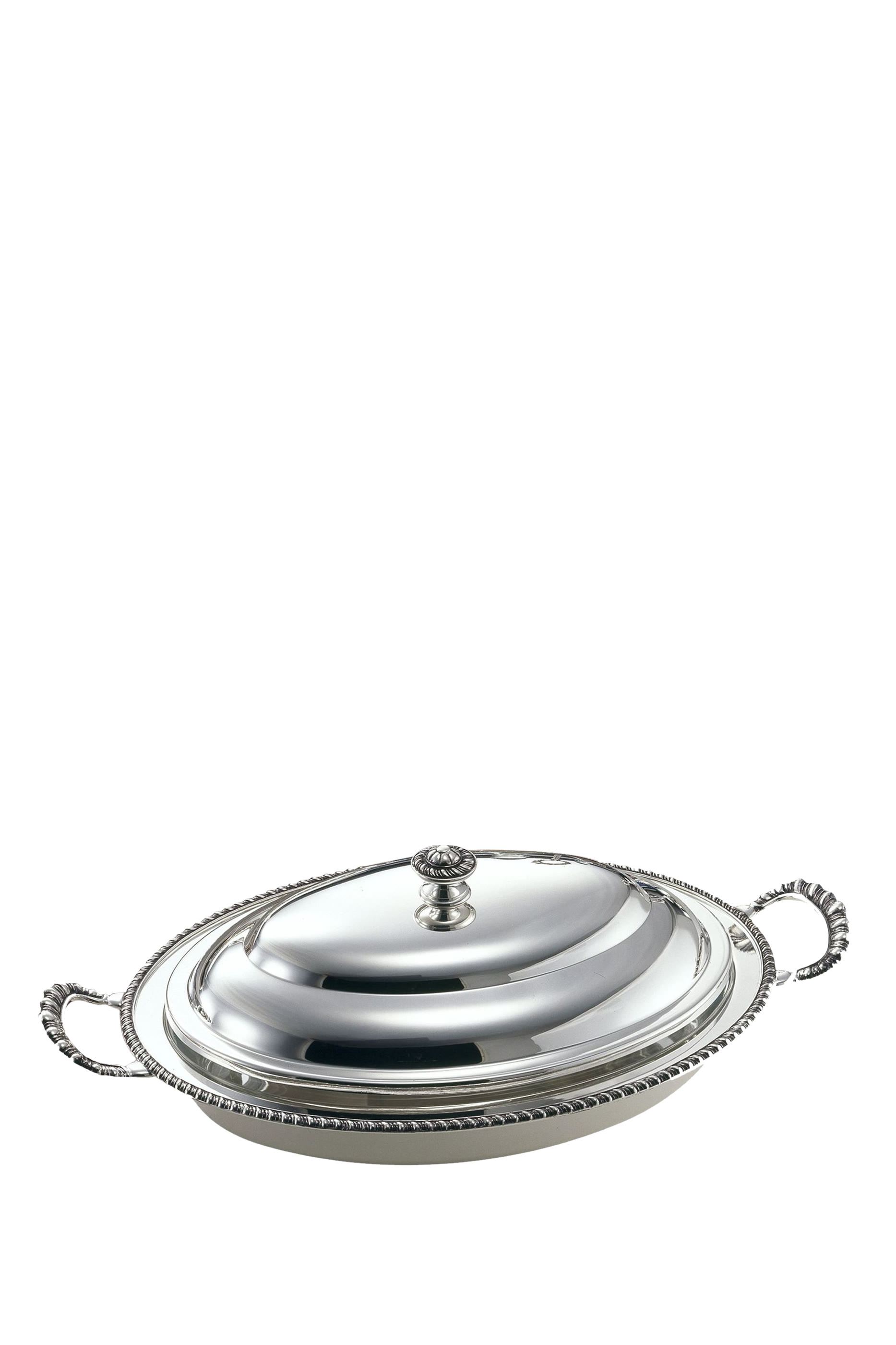 طبق بيضاوي مع غطاء