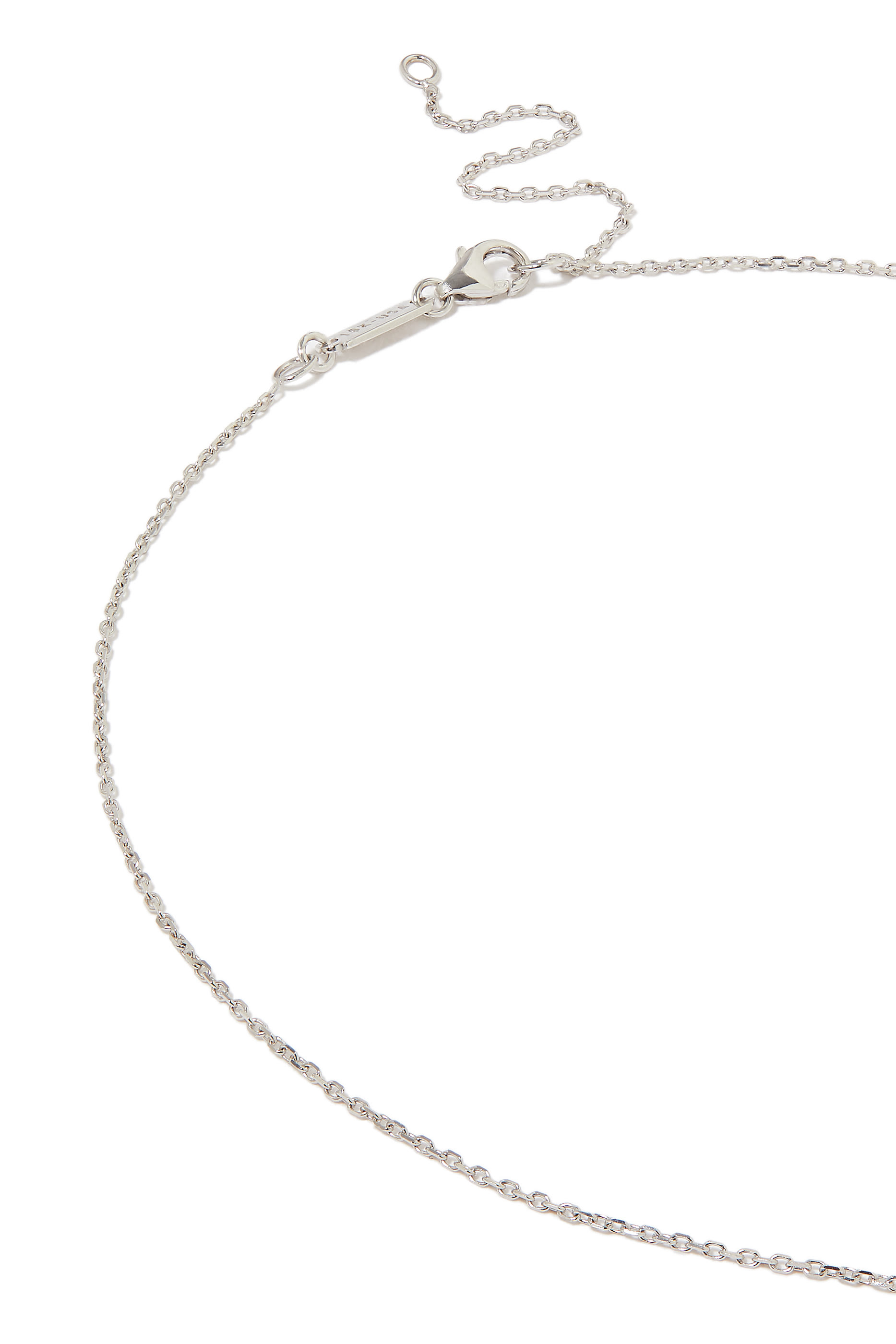 قلادة بولد بدلاية بتصميم قضيب مرصعة بالماس، ذهب أبيض عيار 18 قيراط