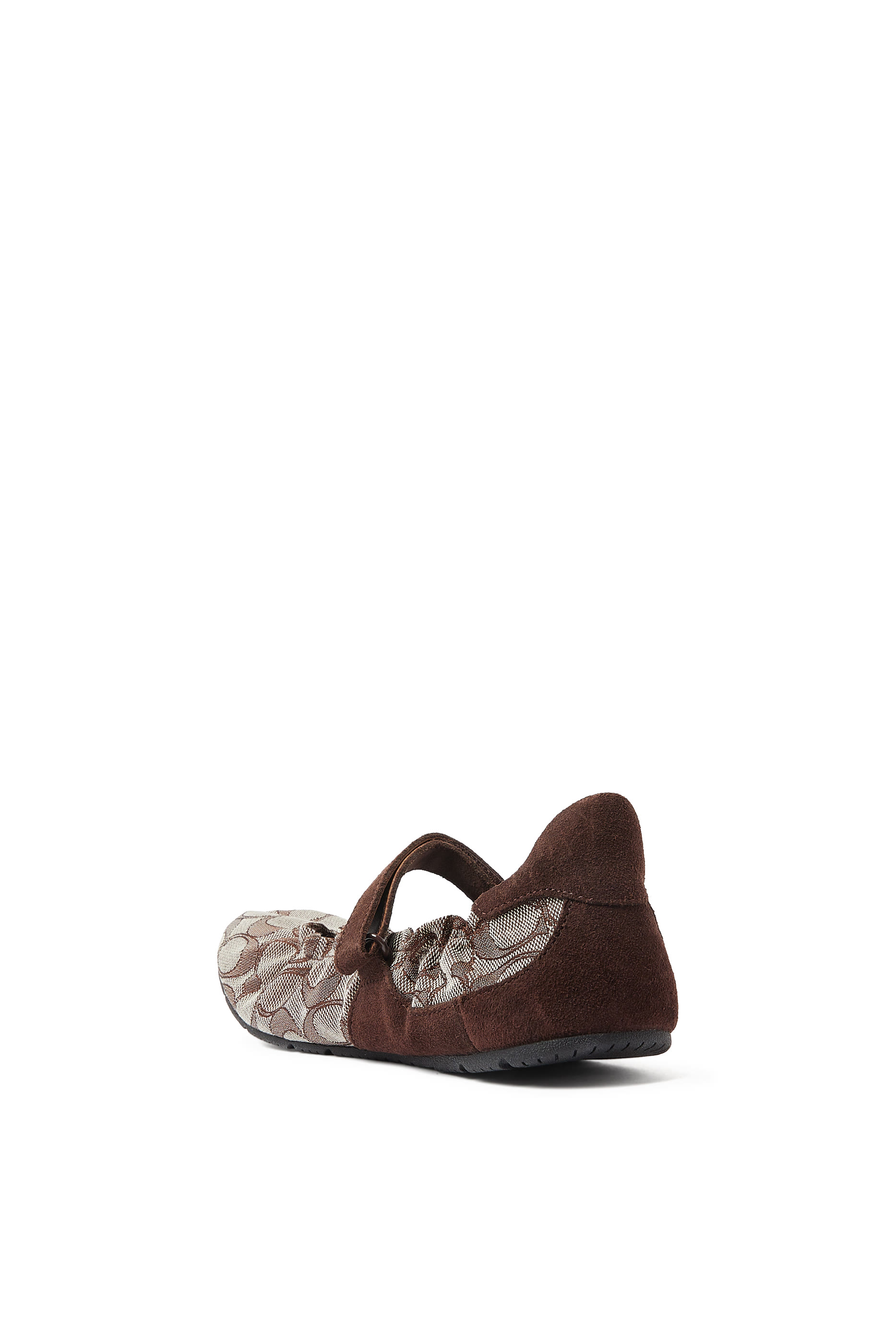 سنيكرز بنمط حذاء ماري جين جاكار محفور بشعار الماركة