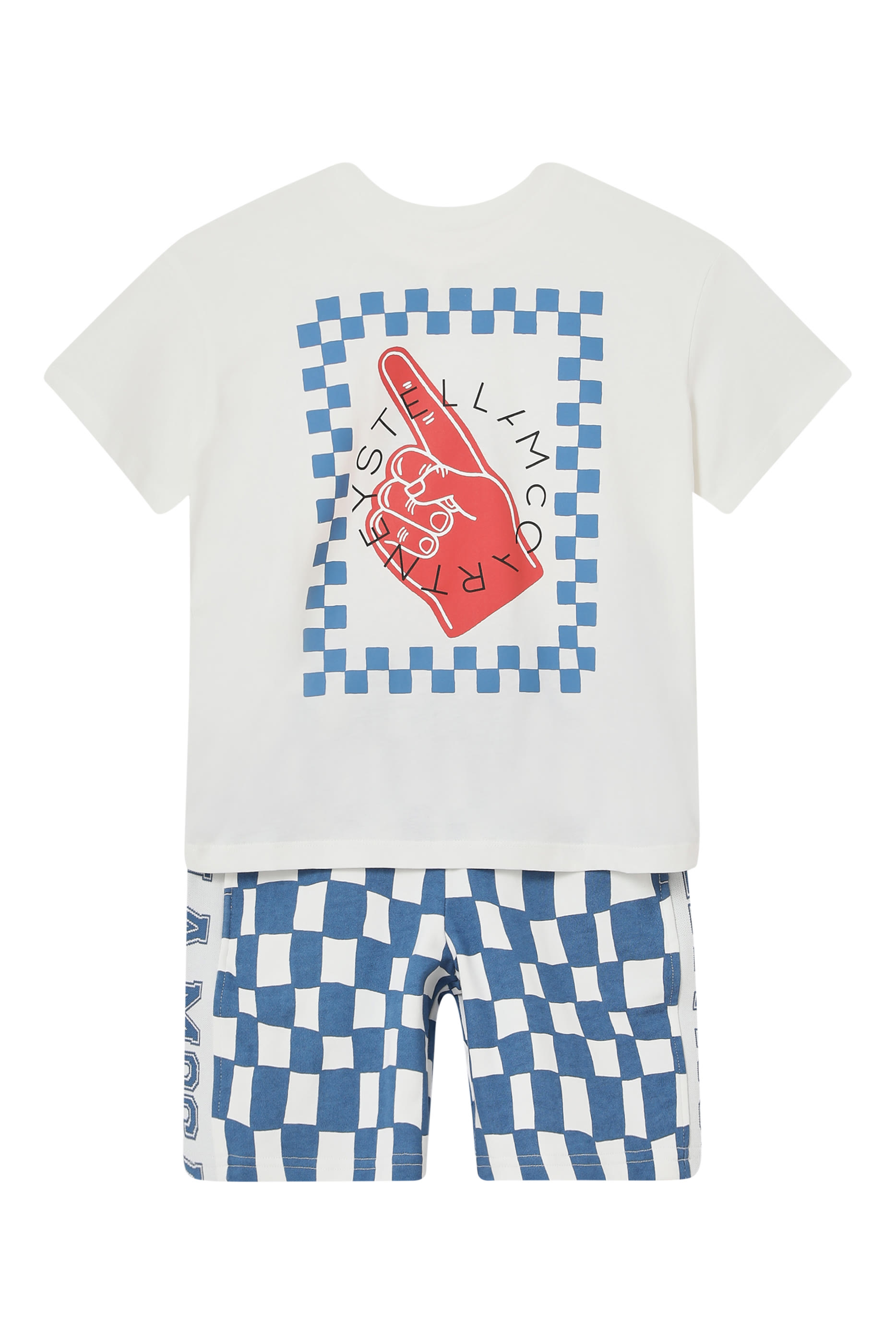 تيشيرت بياقة مستديرة بطبعة شعار الماركة غرافيك للأطفال