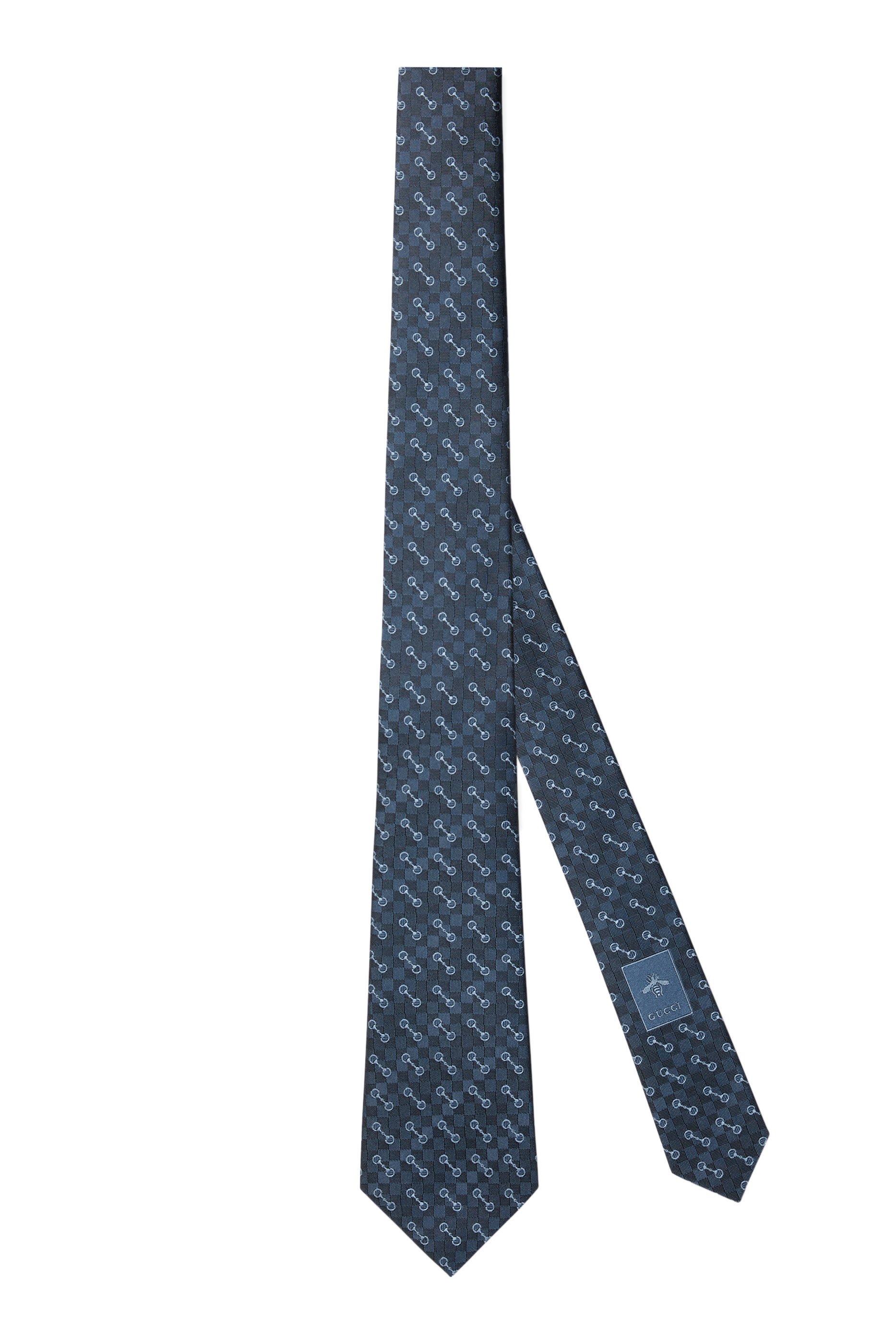 ربطة عنق بنقشة لجام الحصان حرير جاكار