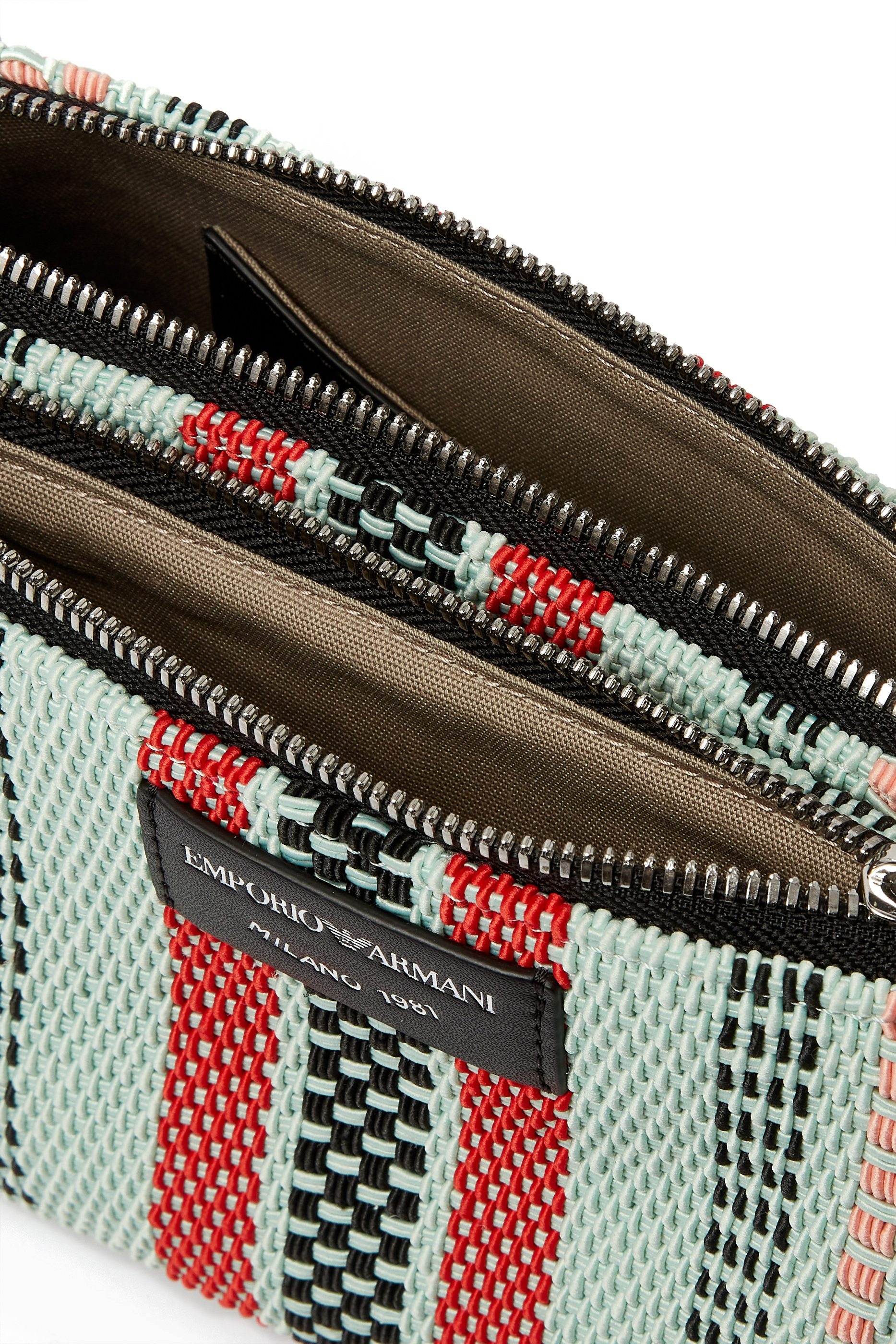 حقيبة كتف باسكيت ويف صغيرة مزدوجة