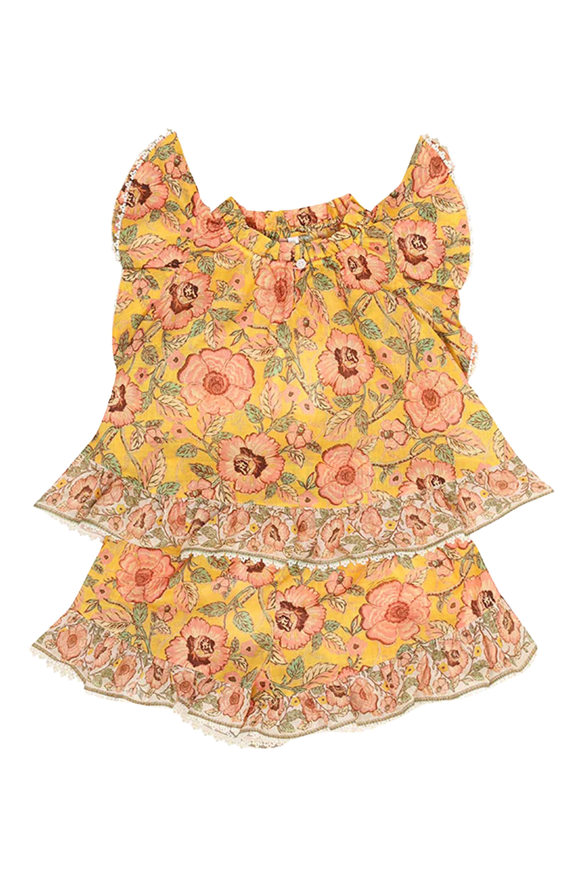 شورت جوني للأطفال بكشكش قطن