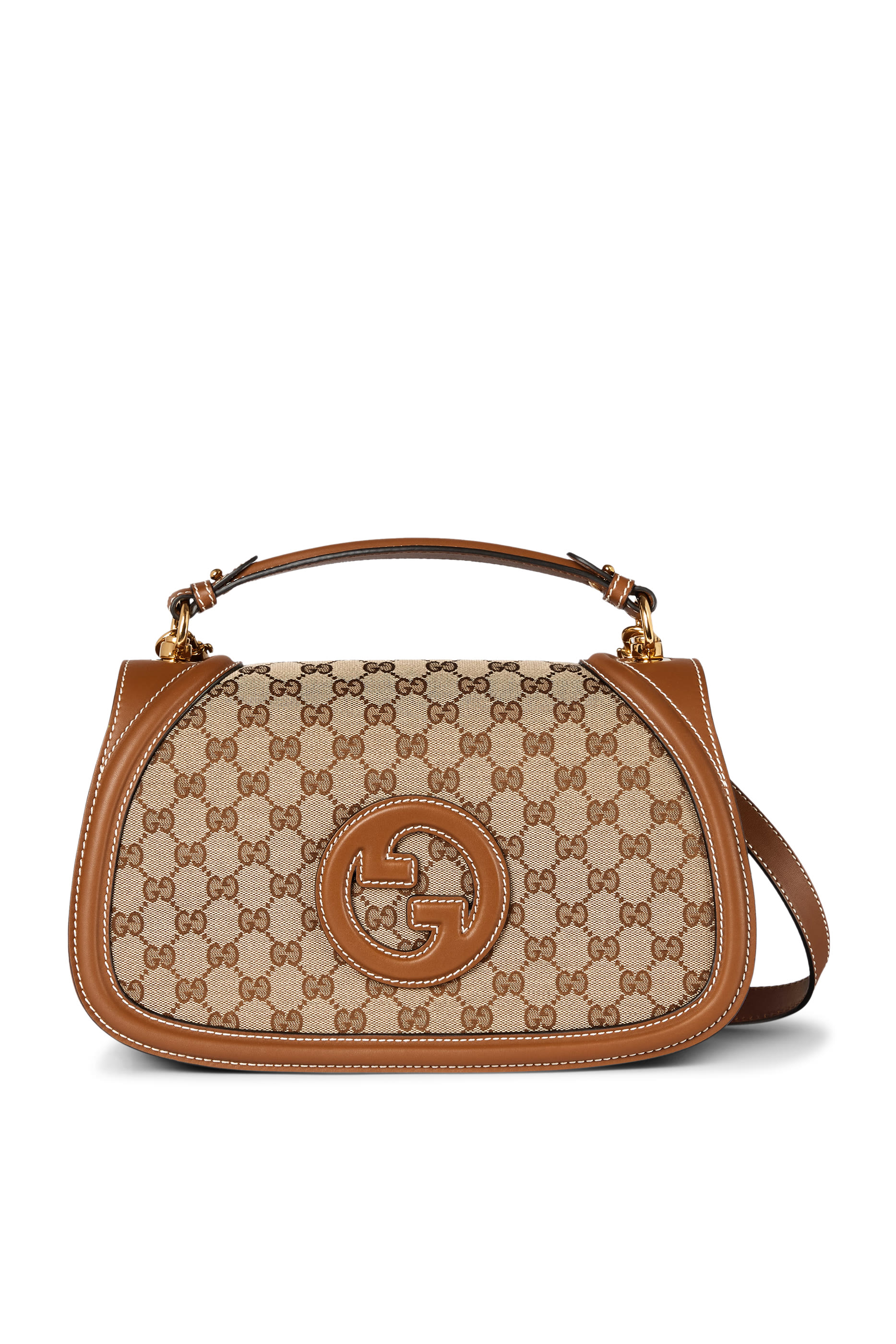 حقيبة يد بلوندي متوسطة بيد علوية