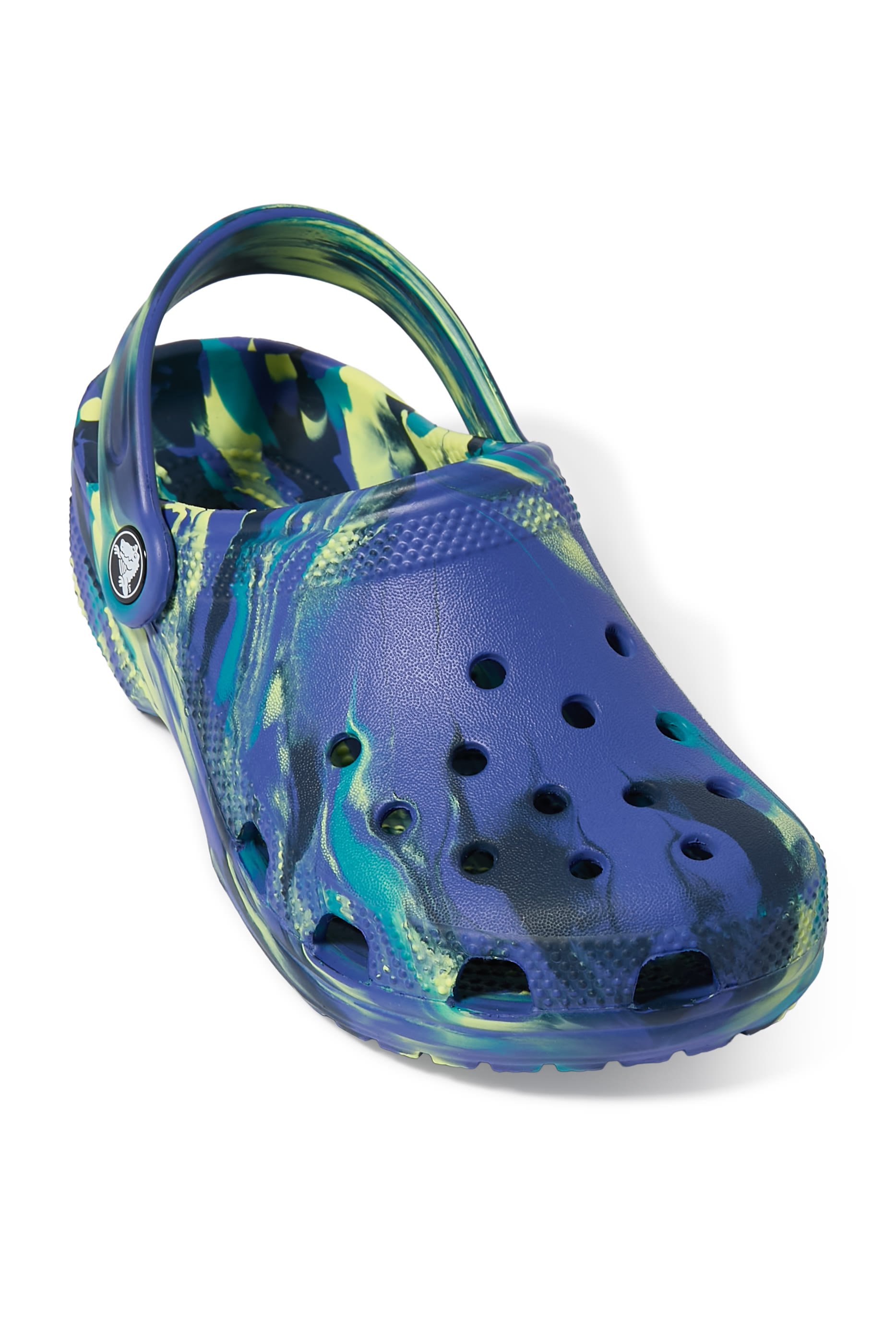 حذاء مفتوح من الخلف كلاسيكي بطبعة رخامية للأطفال