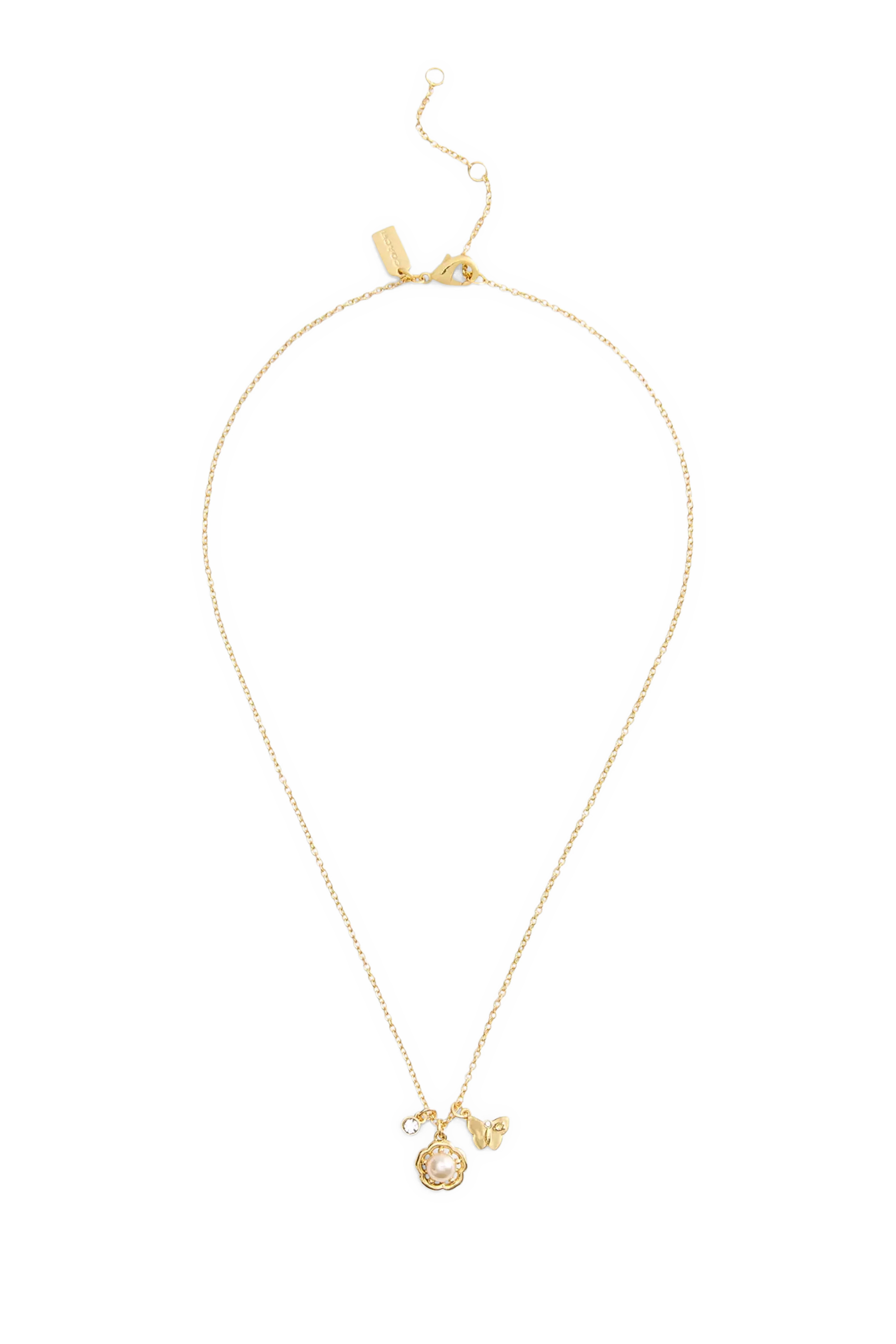 طقم قلادة وأقراط بتصميم وردة الشاي باللؤلؤ