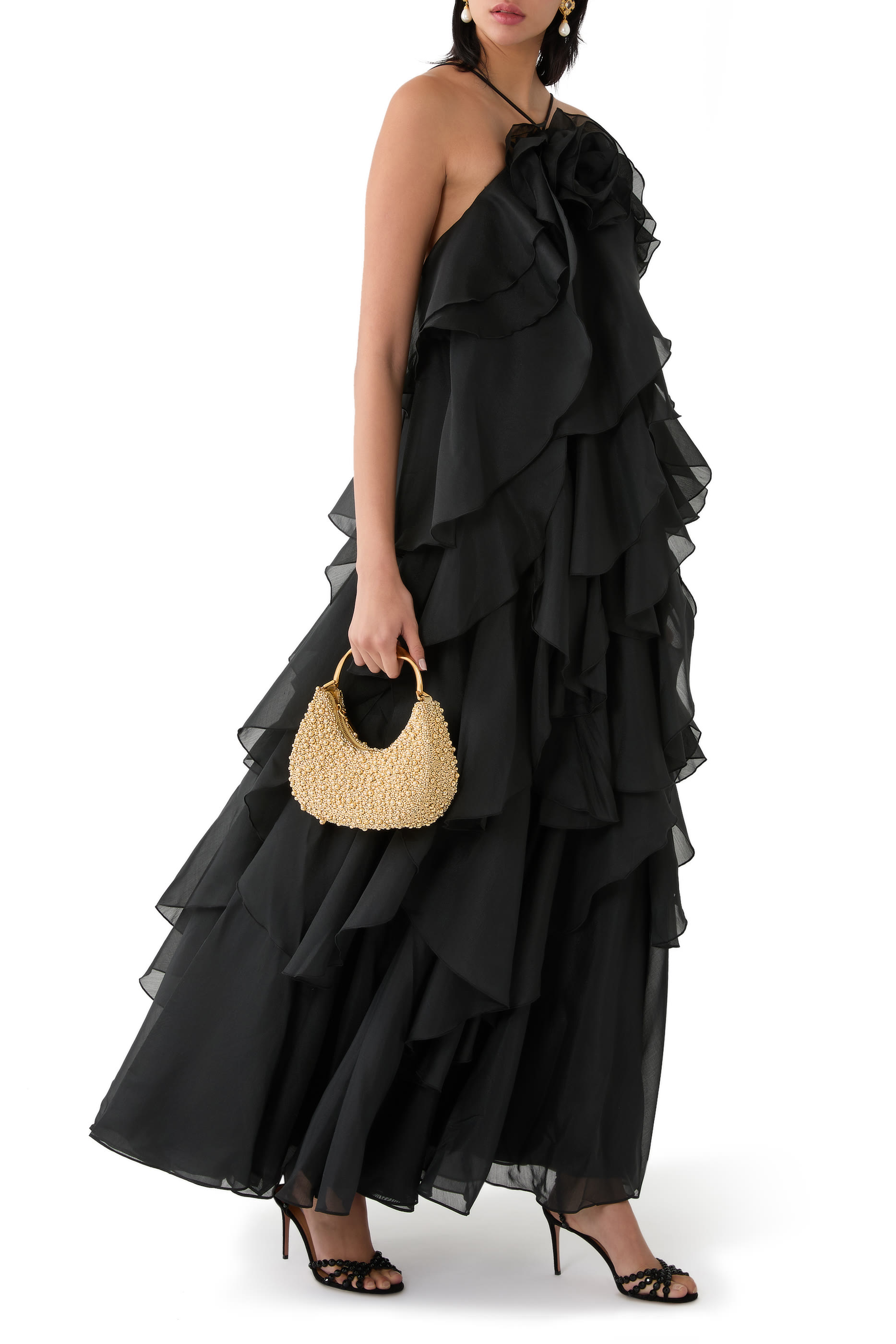 فستان طويل باندوريا بتصميم متدرج