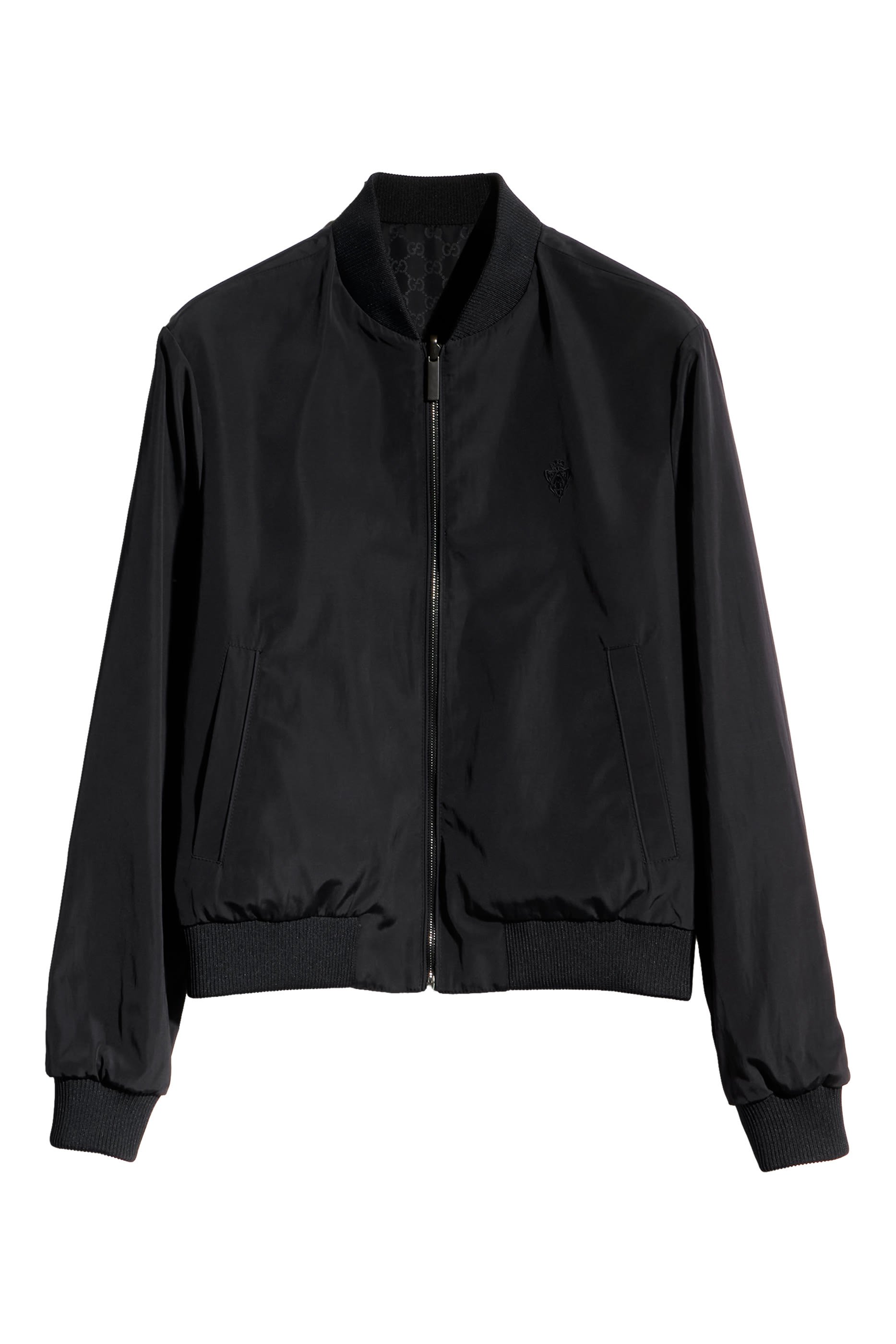 جاكيت بسحاب بتصميم بوجهين حرير فاي خفيف